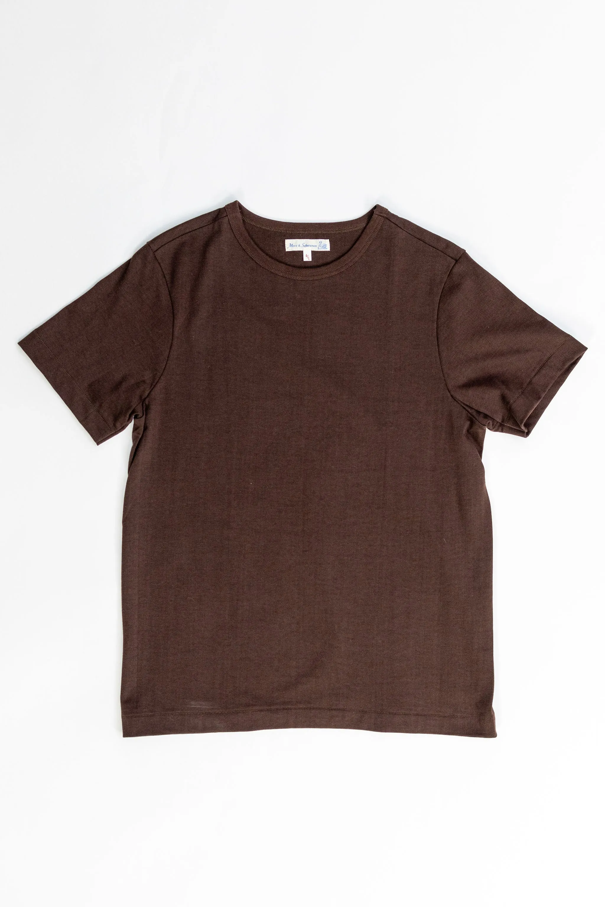 Merz b. Schwanen 215 Classic Crew Neck T-Shirt - Coffee sold by Franklin and Poe product image thumbnail 3