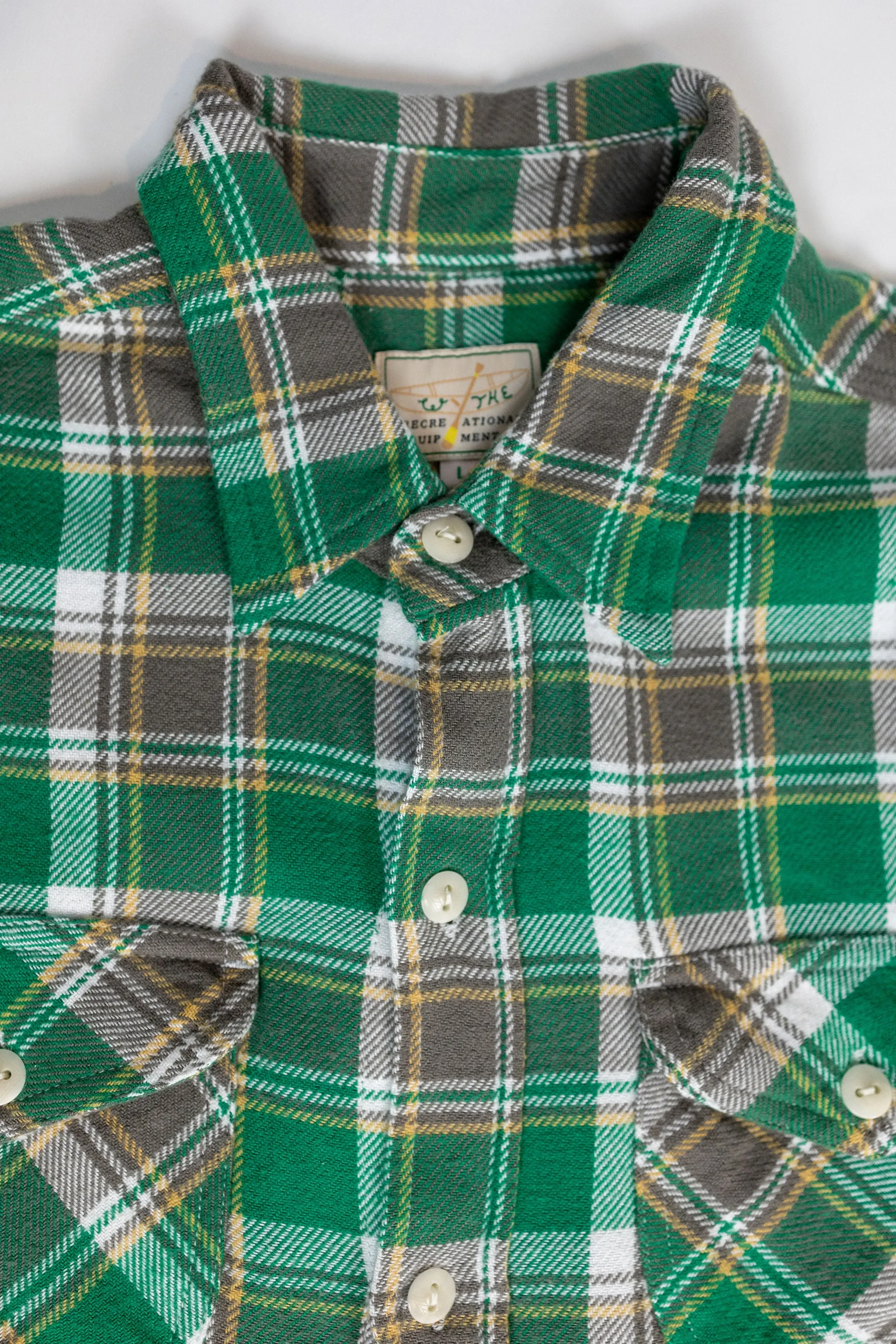 Wythe Washed Flannel Workshirt - Spring Pastures sold by Franklin and Poe product image thumbnail 5