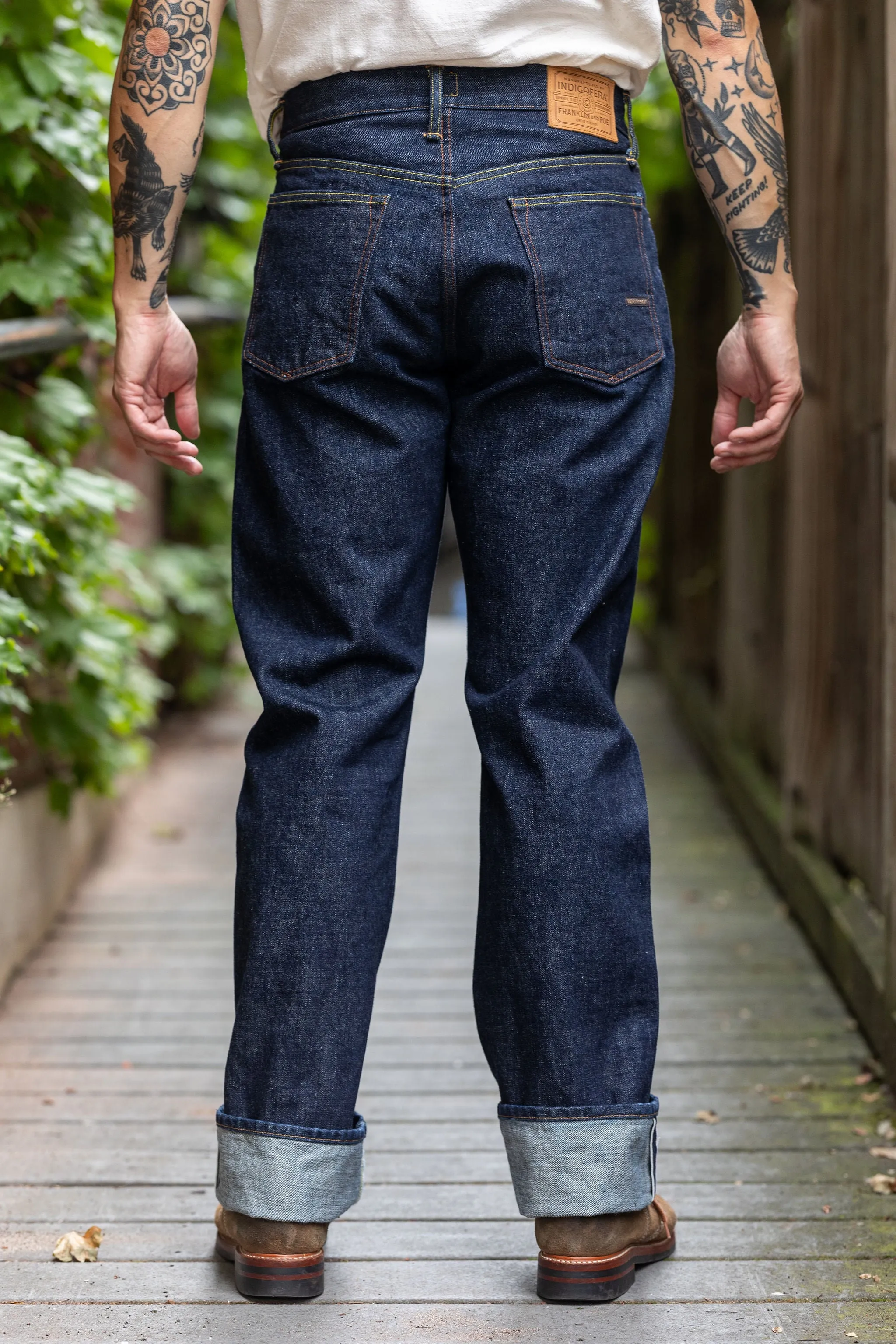Indigofera x Franklin & Poe 8th Anniversary Kirk - 18oz Shiroyama Selvedge Denim sold by Franklin and Poe product image thumbnail 3