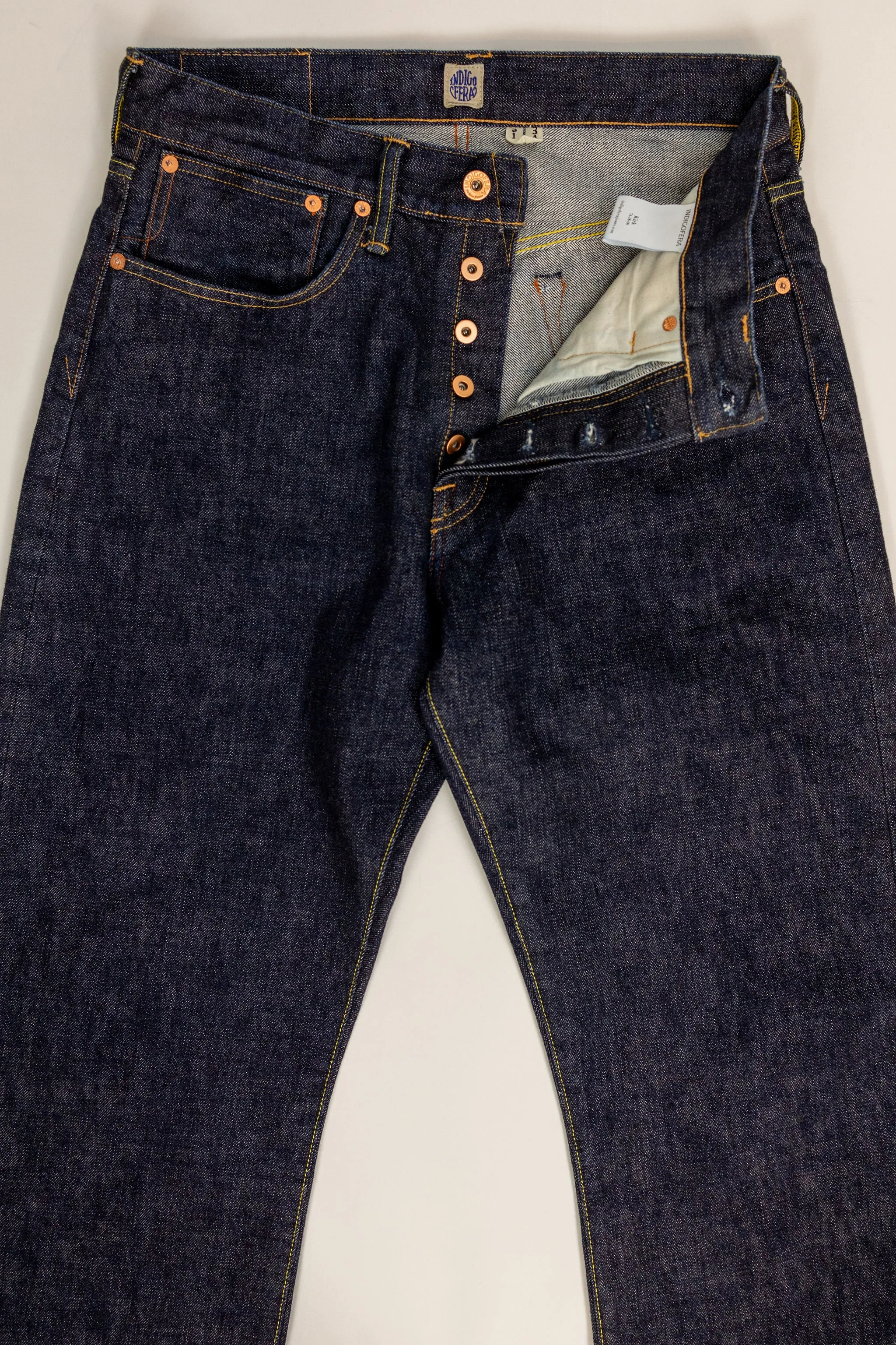 Indigofera x Franklin & Poe 8th Anniversary Kirk - 18oz Shiroyama Selvedge Denim sold by Franklin and Poe product image thumbnail 4