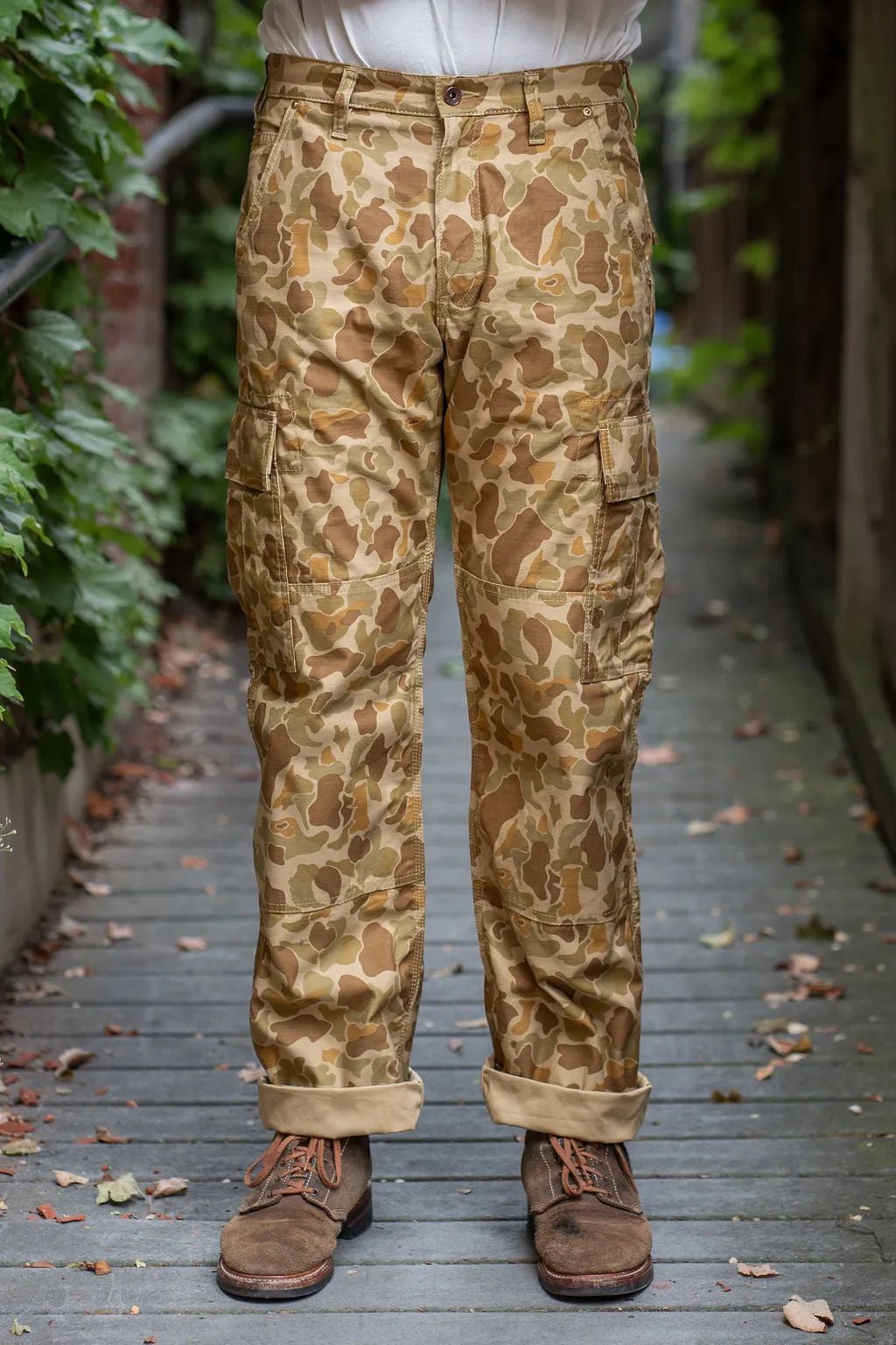 Iron Heart IH-737-DHC Satin Camouflage Cargo Pants - Duck Hunter sold by Franklin and Poe