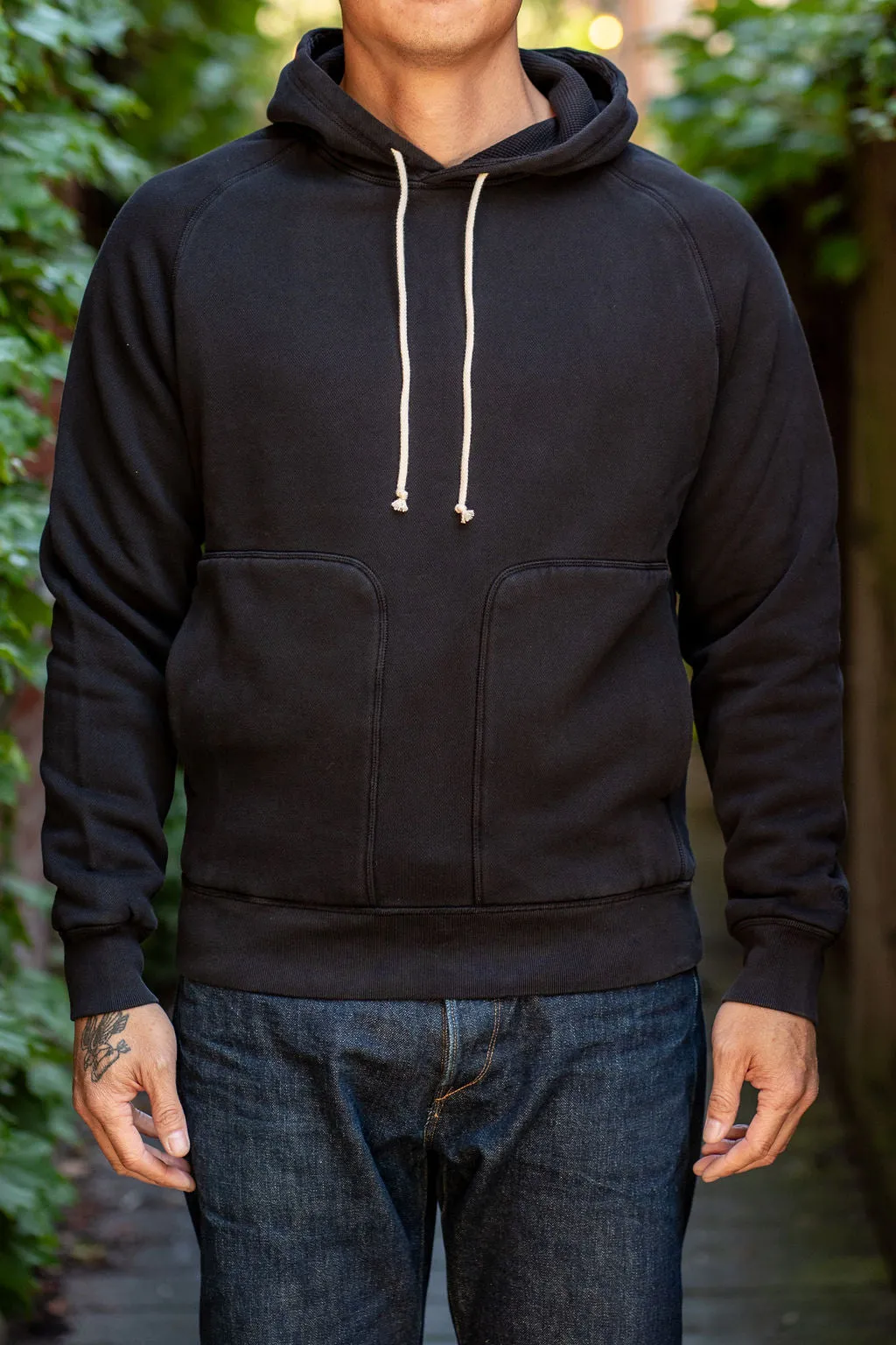 Knickerbocker Double Face Waffle Hoodie - Black sold by Franklin and Poe