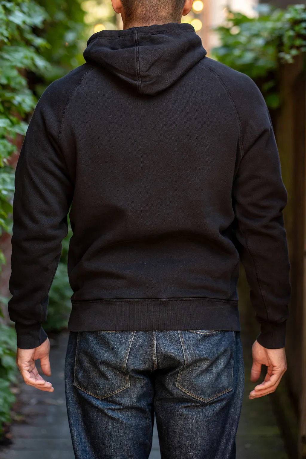 Knickerbocker Double Face Waffle Hoodie - Black sold by Franklin and Poe product image thumbnail 3