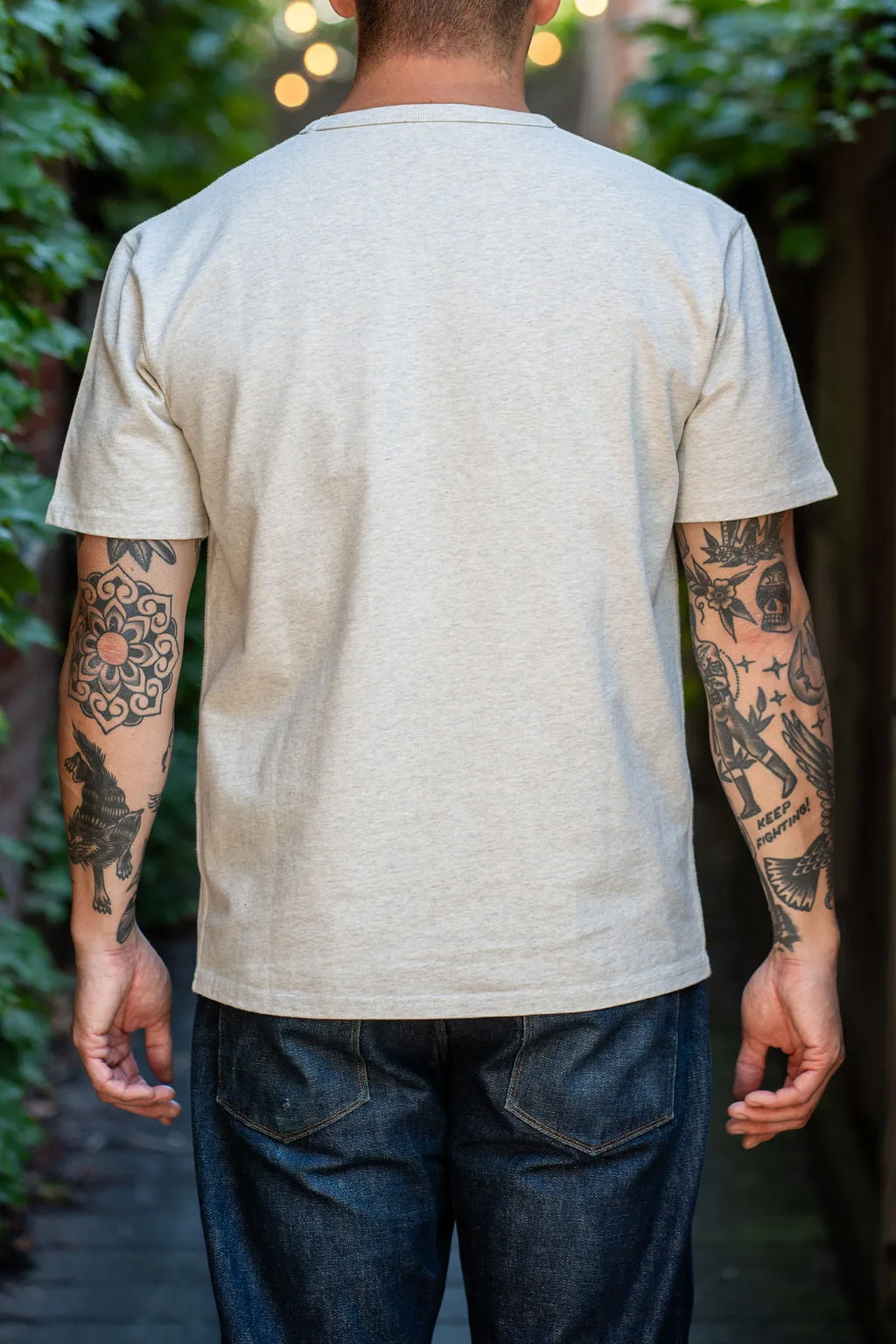 Knickerbocker Gym Heavyweight T-Shirt - Oat Grey sold by Franklin and Poe product image thumbnail 2