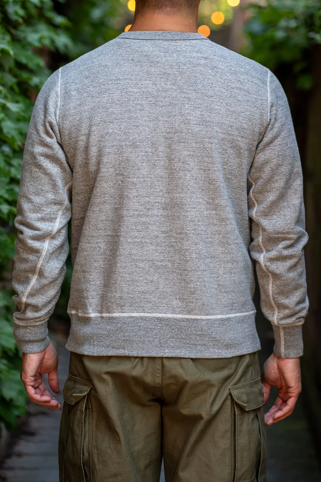 Buzz Rickson's BR65622 Set-in Crew Neck Sweatshirt - Heather Gray sold by Franklin and Poe product image thumbnail 3