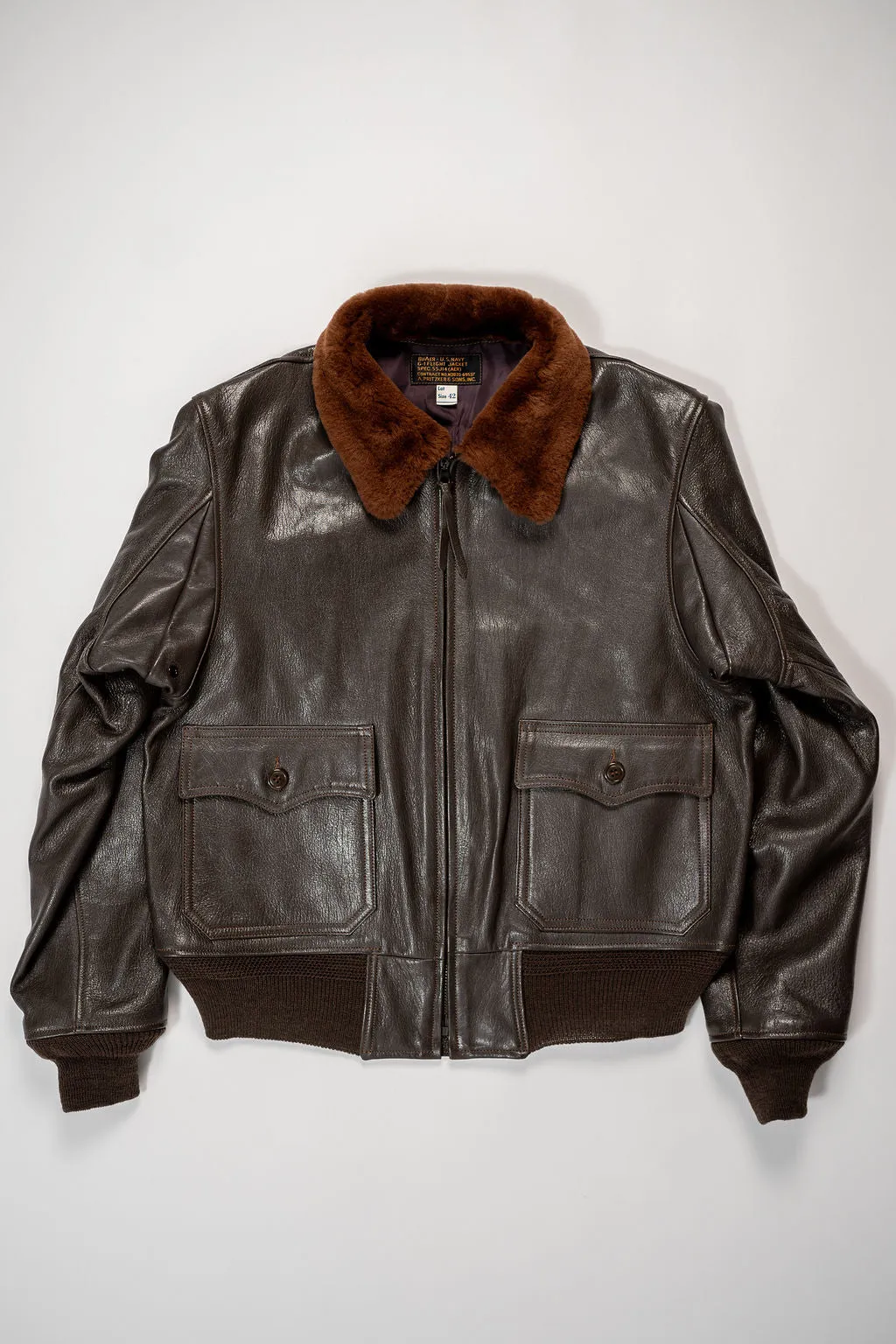 Buzz Rickson's BR80586 Type G-1 “A. Pritzker & Sons, inc.” - Dark Brown sold by Franklin and Poe product image thumbnail 4
