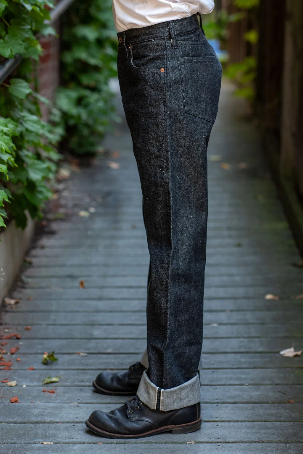 Buzz Rickson's BR43042 World War II Black Denim Waist Overalls - One Wash sold by Franklin and Poe product image thumbnail 2
