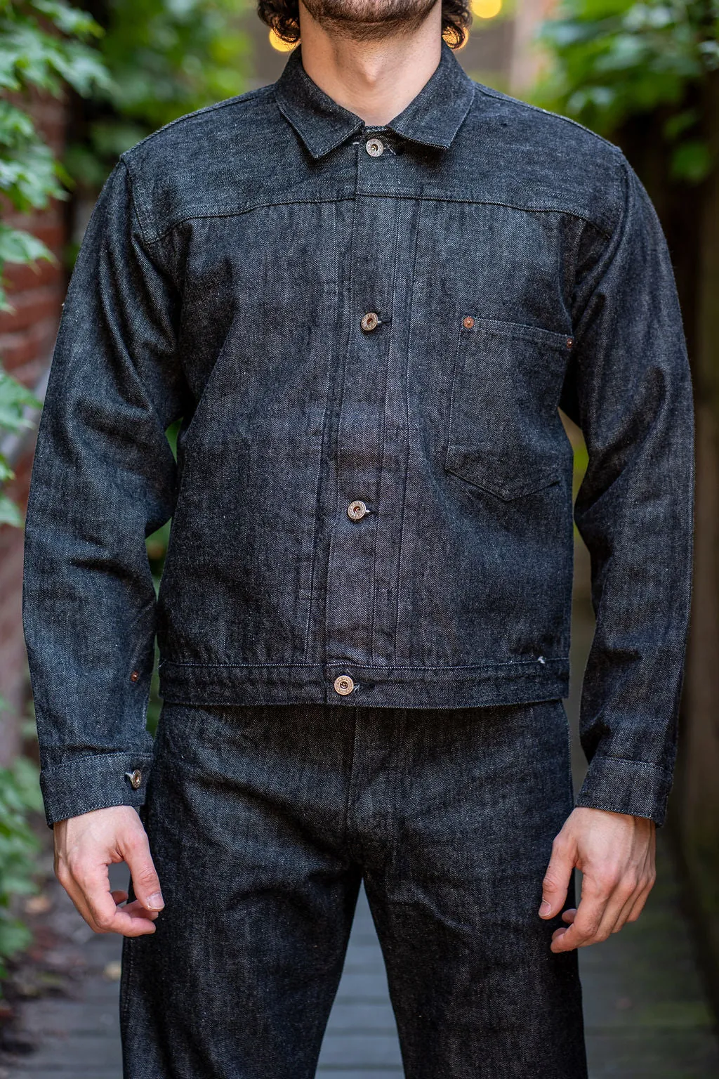 Buzz Rickson's BR16042 World War II Black Denim Blouse - One Wash sold by Franklin and Poe