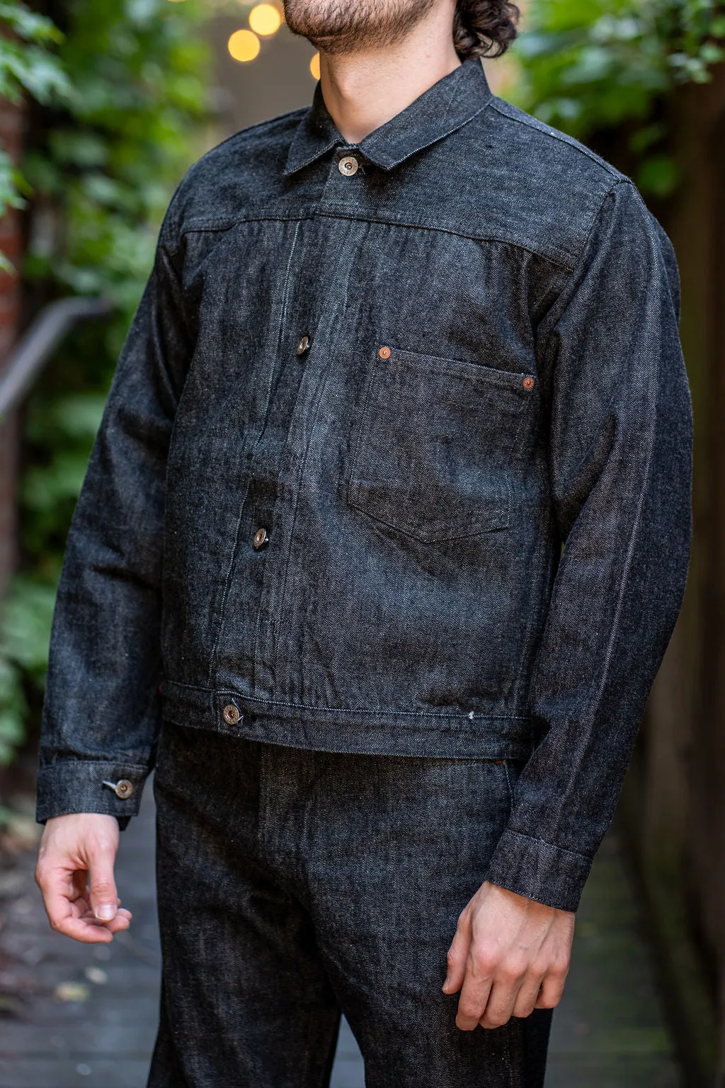 Buzz Rickson's BR16042 World War II Black Denim Blouse - One Wash sold by Franklin and Poe product image thumbnail 2