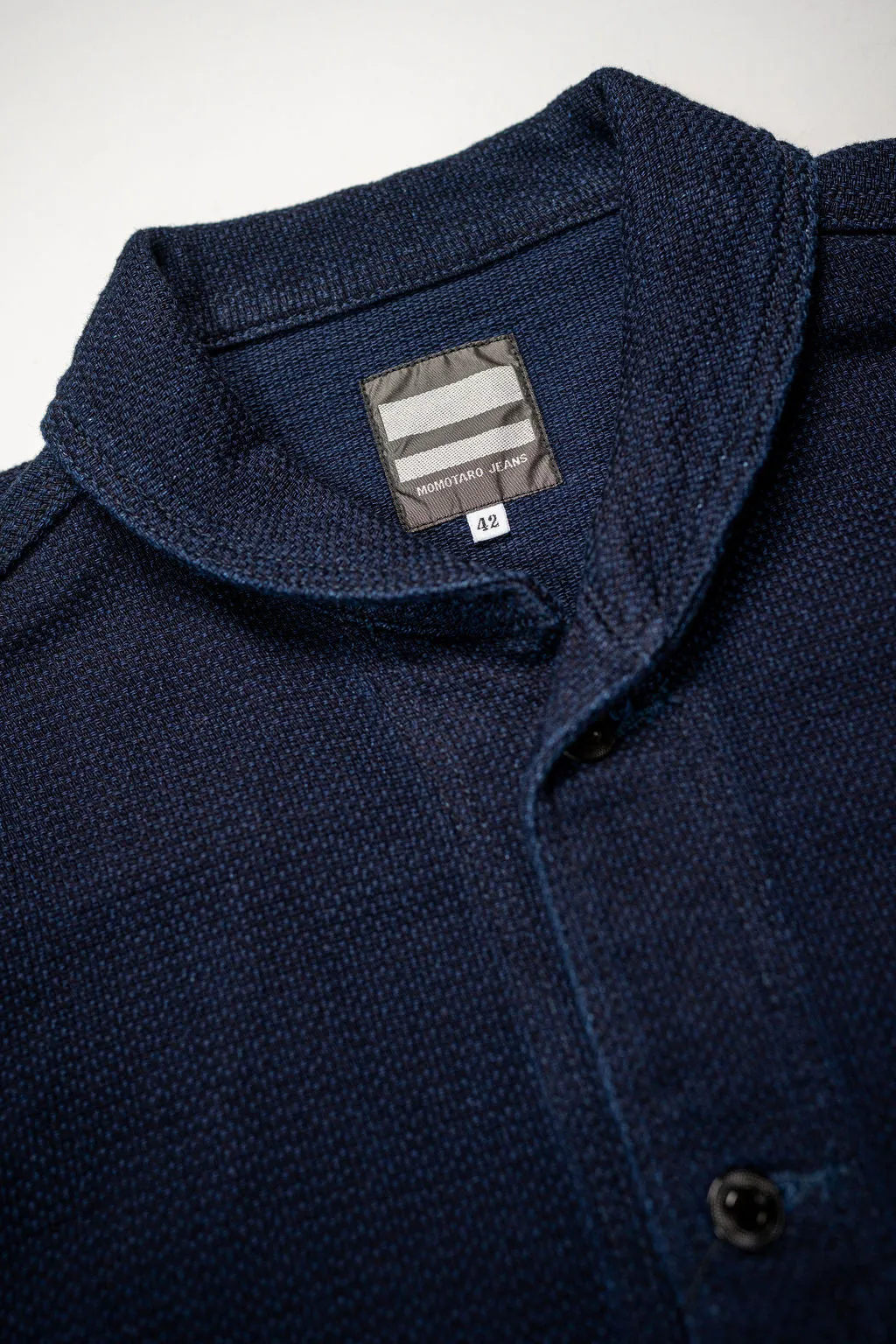 Momotaro 03-042 Indigo Dobby Coverall sold by Franklin and Poe product image thumbnail 5