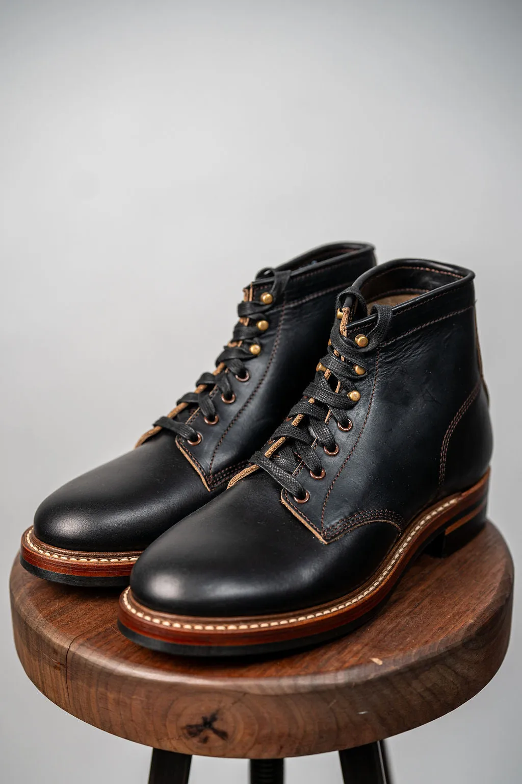 John Lofgren El Capitan Boots - Horween Leather Black Chromexcel sold by Franklin and Poe