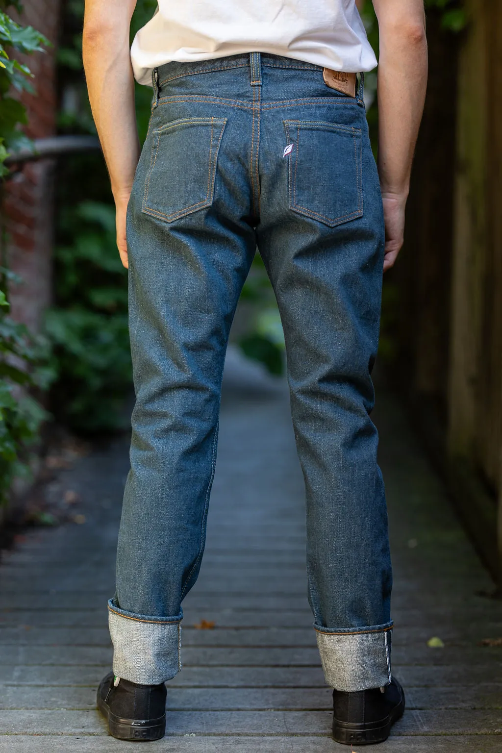 Pure Blue Japan SMBL-019 Relaxed Taper - 14oz Smoky Blue Denim sold by Franklin and Poe product image thumbnail 3