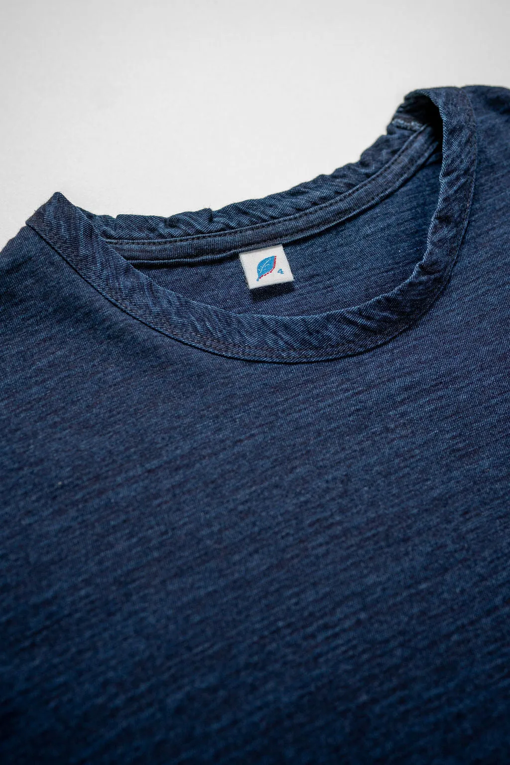Pure Blue Japan SS-5011-D Indigo Jersey Crew Neck T-shirt - Dark Indigo sold by Franklin and Poe product image thumbnail 4