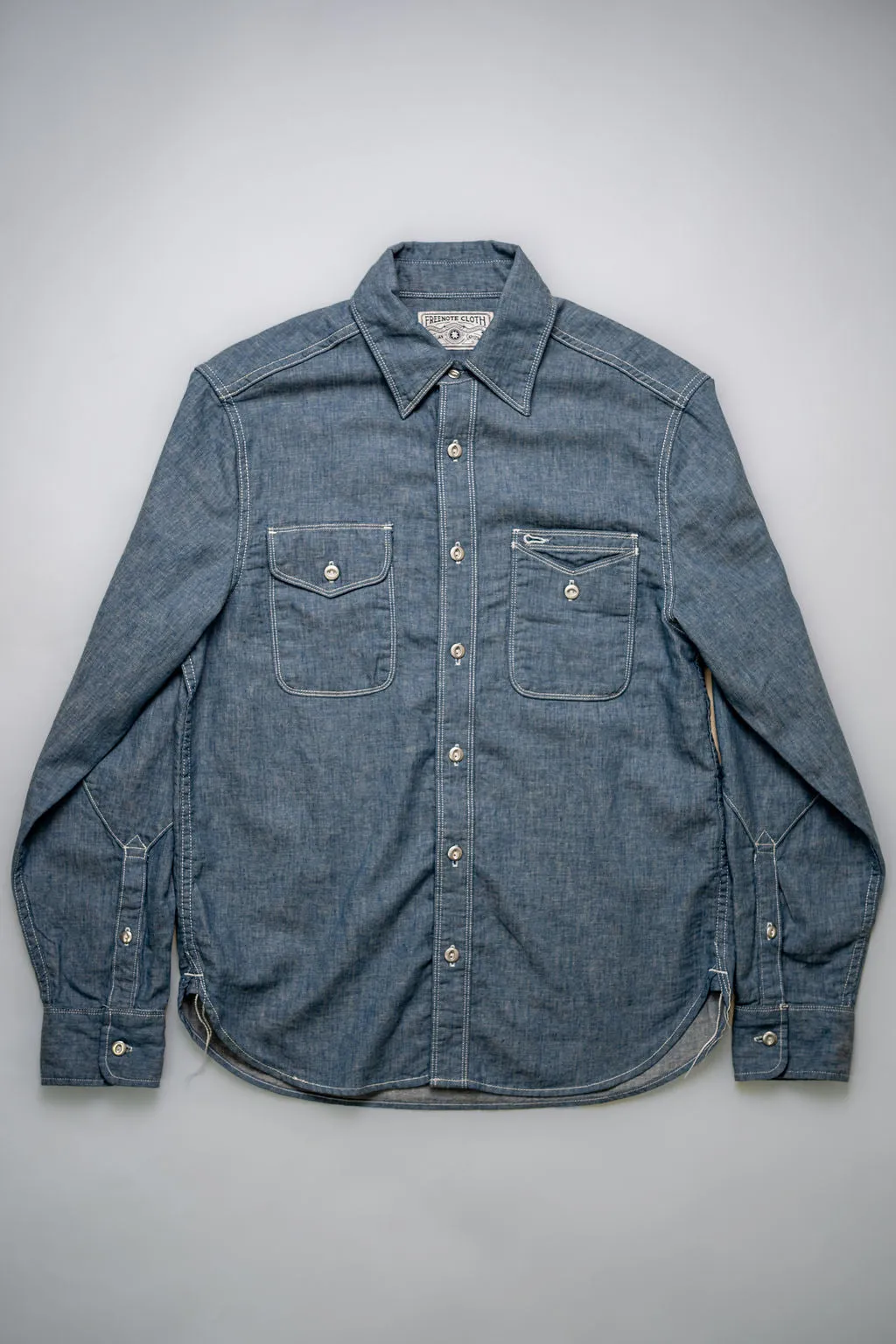 Freenote Cloth Lambert - Herringbone Chambray sold by Franklin and Poe product image thumbnail 4
