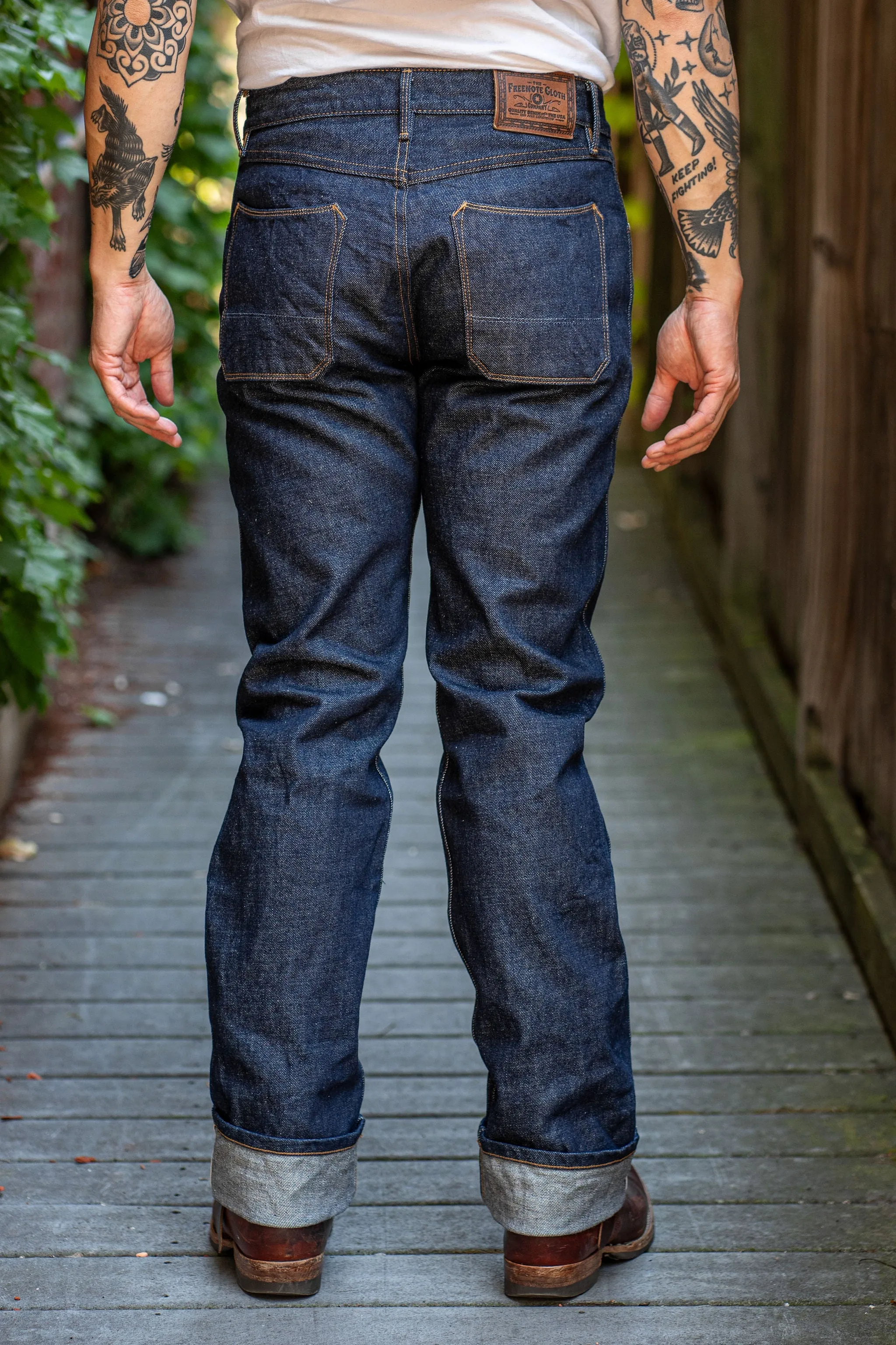 Freenote Cloth Wilkes - 15oz Rinsed Denim sold by Franklin and Poe product image thumbnail 3