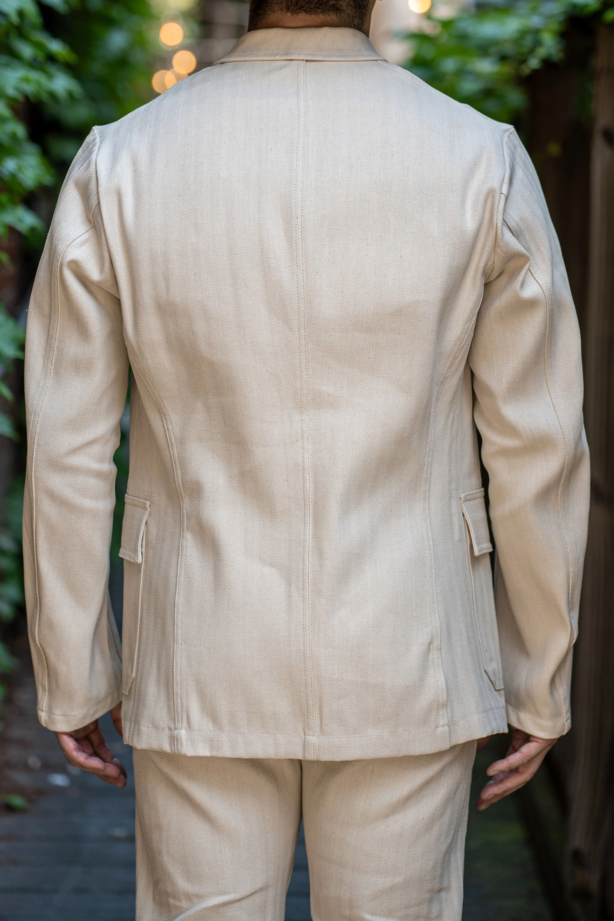 Mister Freedom Continental Sportcoat - Ivory HBT sold by Franklin and Poe product image thumbnail 3