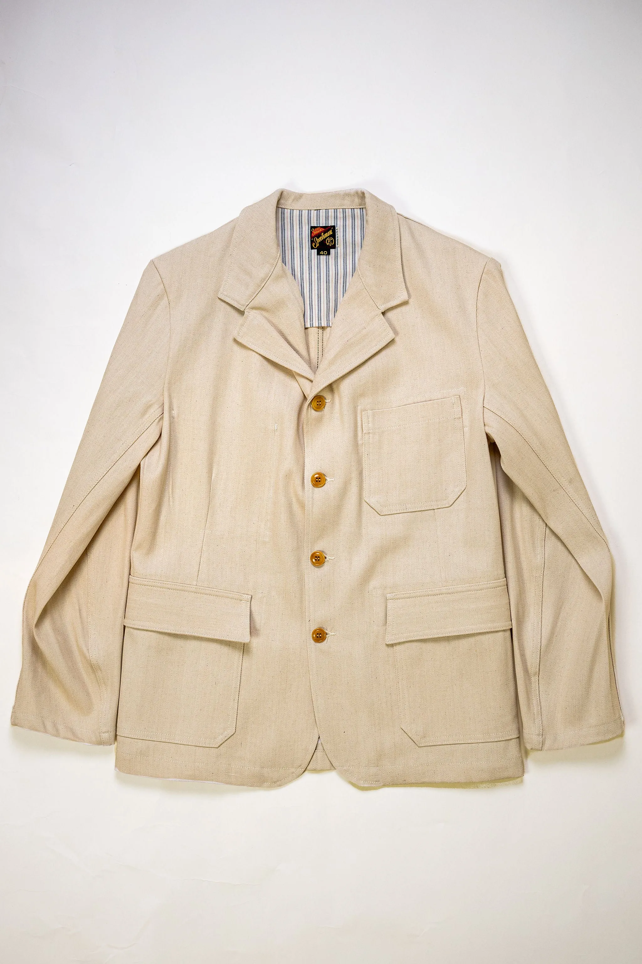 Mister Freedom Continental Sportcoat - Ivory HBT sold by Franklin and Poe product image thumbnail 4