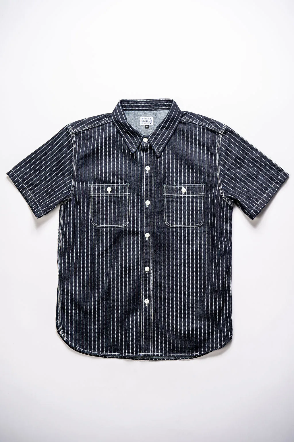 The Flat Head FN-SDK-702S - 10oz Wabash Denim Work Shirt S/S sold by Franklin and Poe product image thumbnail 4