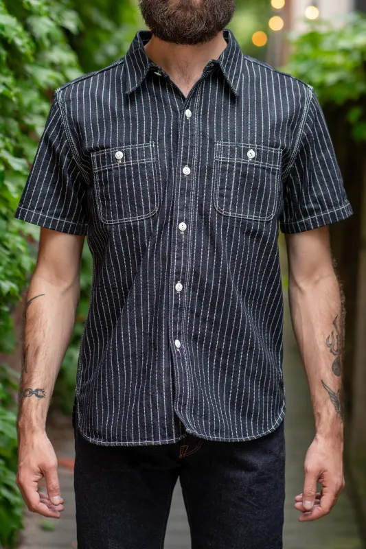 The Flat Head FN-SDK-702S - 10oz  Wabash Denim Work Shirt S/S sold by Franklin and Poe