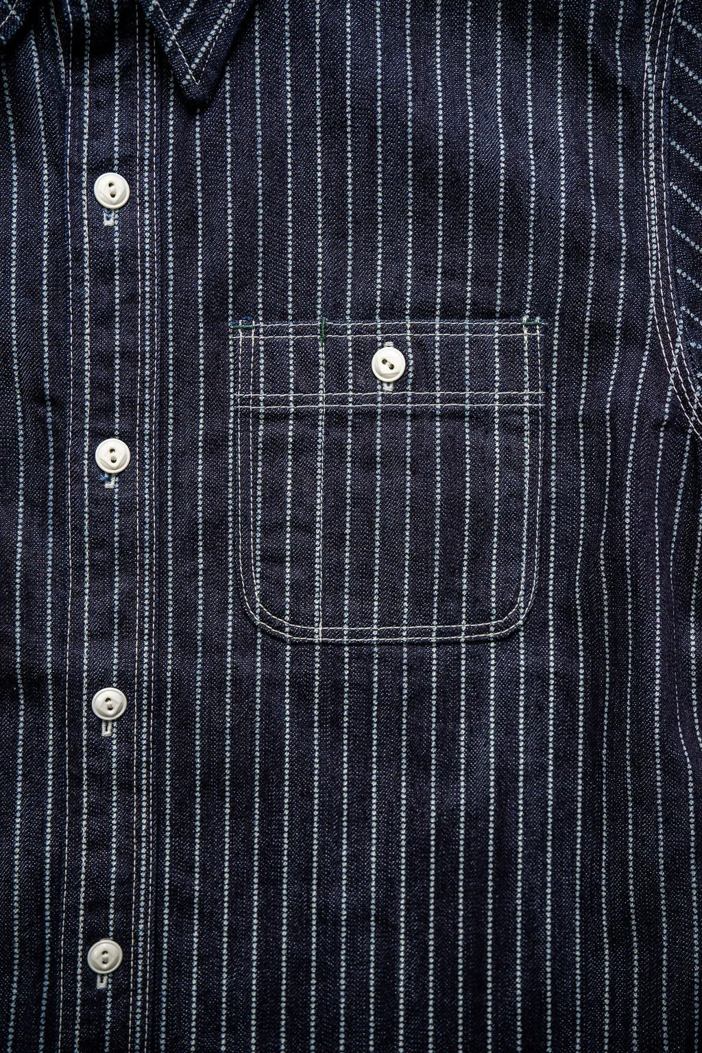 The Flat Head FN-SDK-702S - 10oz Wabash Denim Work Shirt S/S sold by Franklin and Poe product image thumbnail 5