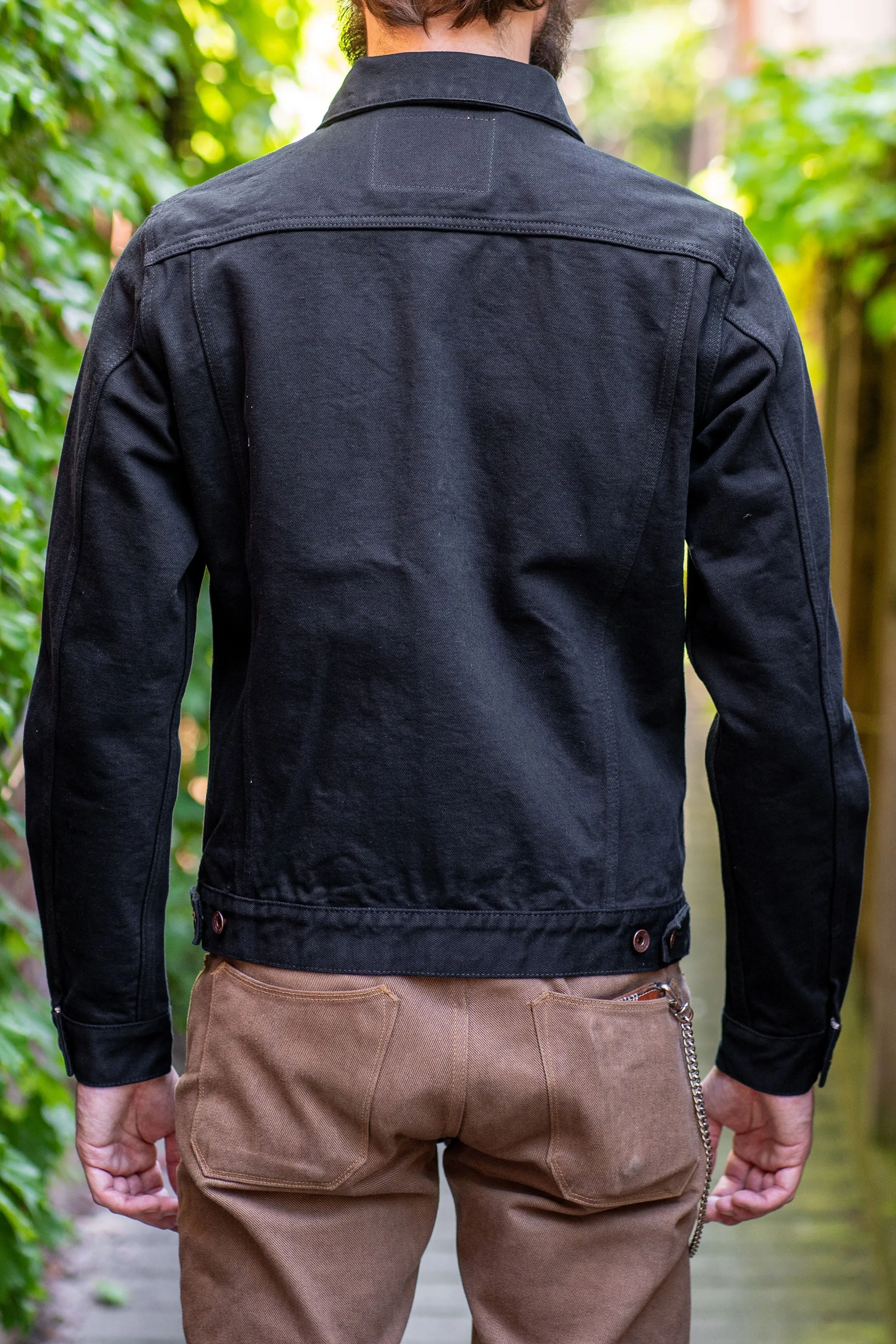 Iron Heart IHJ-132-BLK 14oz Selvedge Denim Modified Type III Jacket - Superblack sold by Franklin and Poe product image thumbnail 3