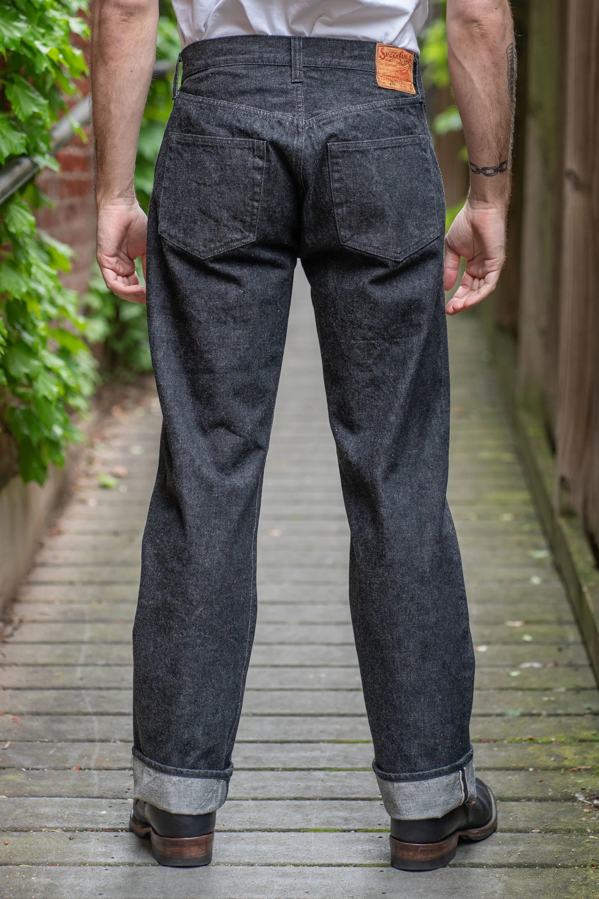Sugar Cane Lot No. SC42460 1947 Straight Leg - 14.25oz Black Denim sold by Franklin and Poe product image thumbnail 3