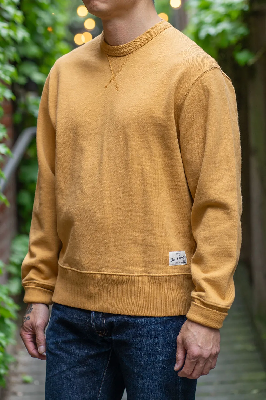 Merz b. Schwanen RFC01 Good Basics 19oz Relaxed Fit Sweatshirt - Honey sold by Franklin and Poe product image thumbnail 2