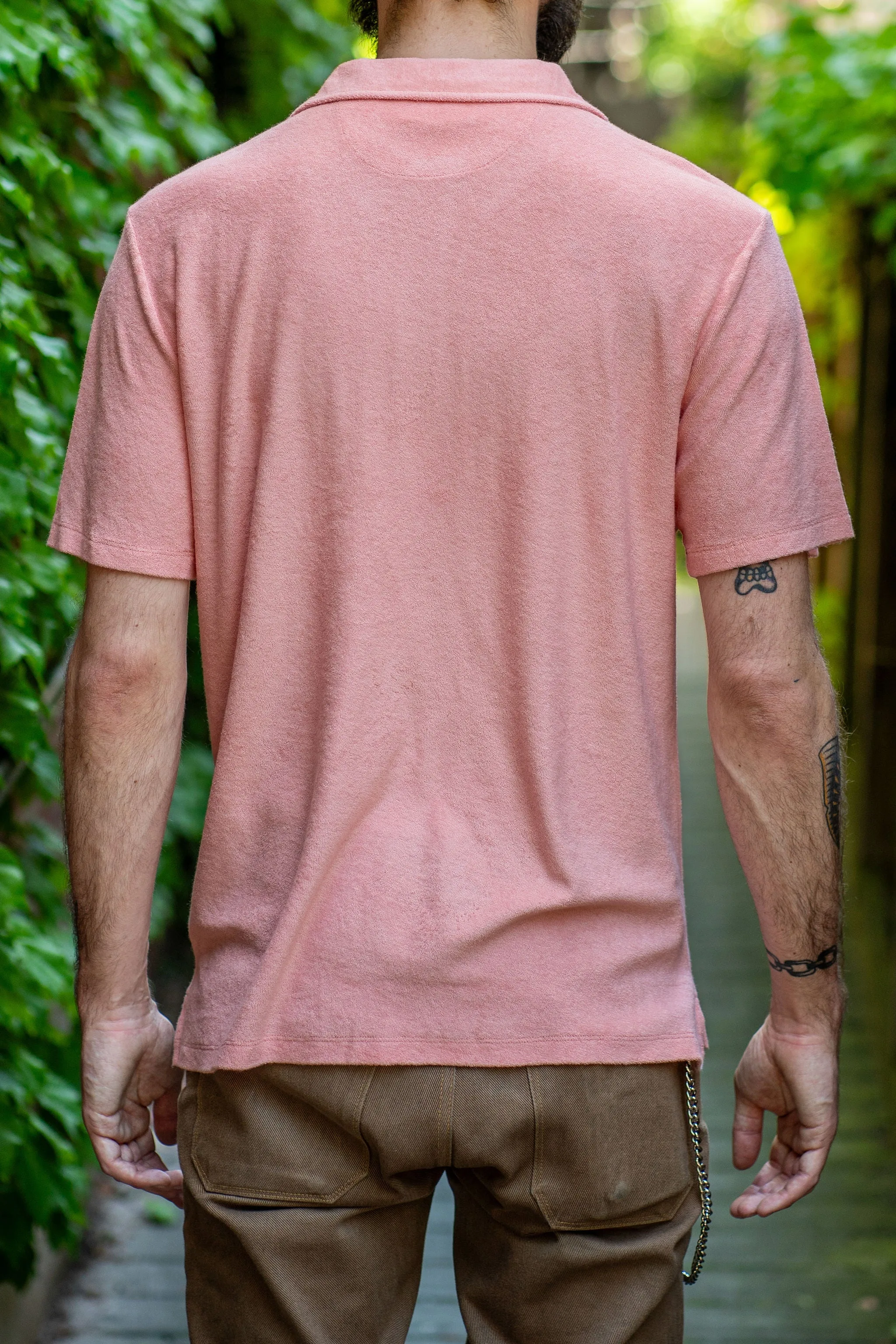 Merz b. Schwanen TPLP02 Good Basic Polo Shirt 4.6oz Terry - Peach sold by Franklin and Poe product image thumbnail 3