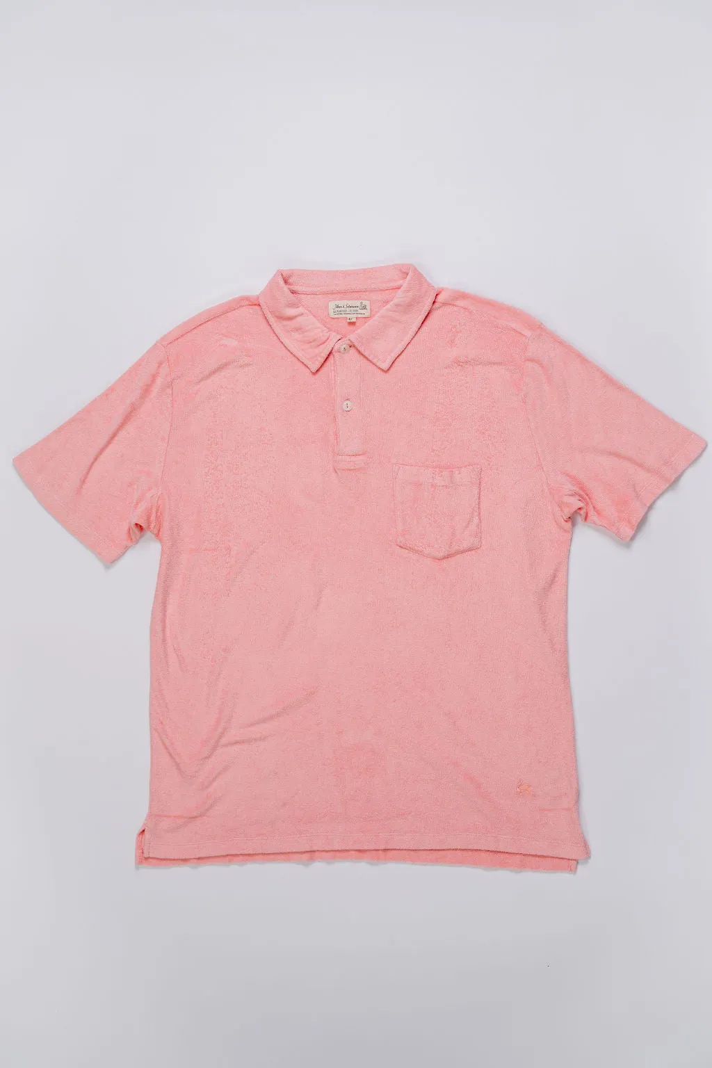 Merz b. Schwanen TPLP02 Good Basic Polo Shirt 4.6oz Terry - Peach sold by Franklin and Poe product image thumbnail 4