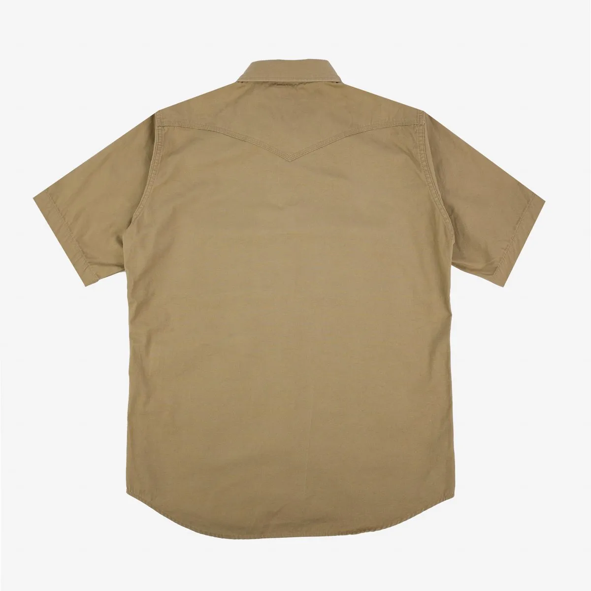 Iron Heart IHSH-387-KHA 7oz Fatigue Cloth Short Sleeved Western Shirt - Khaki sold by Franklin and Poe product image thumbnail 5