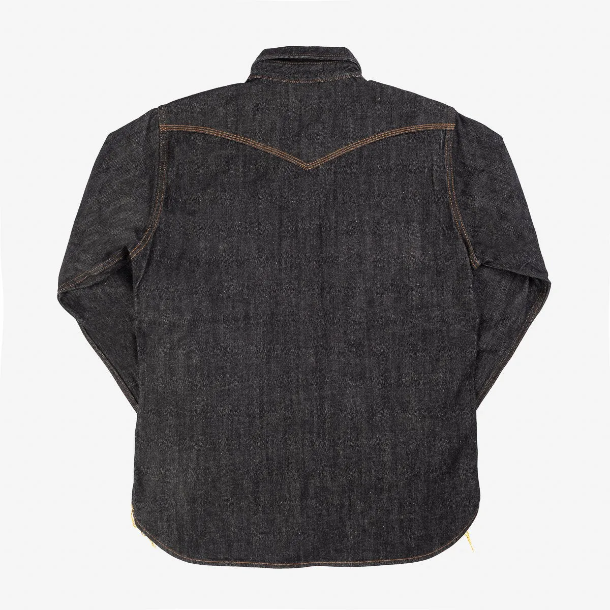 Iron Heart IHSH-33-BLK 12oz Selvedge Denim Western Shirt - Black sold by Franklin and Poe product image thumbnail 5
