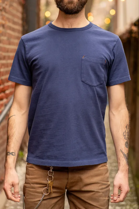 Freenote Cloth 13oz Pocket T-Shirt - Navy sold by Franklin and Poe