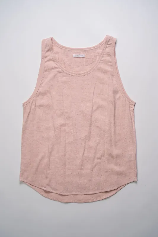 Indi + Ash Ripley Tank Handwoven Kala Cotton - Sappanwood Pink sold by Franklin and Poe