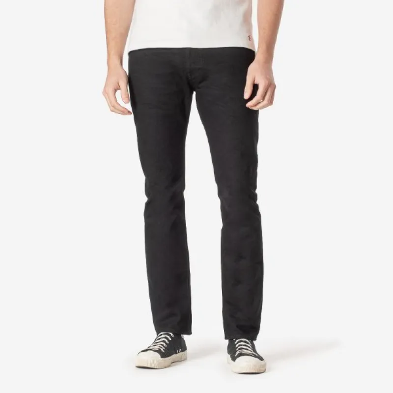 Iron Heart IH-555S-142bb 14oz Selvedge Denim Super Slim Cut Jeans - Black/Black sold by Franklin and Poe