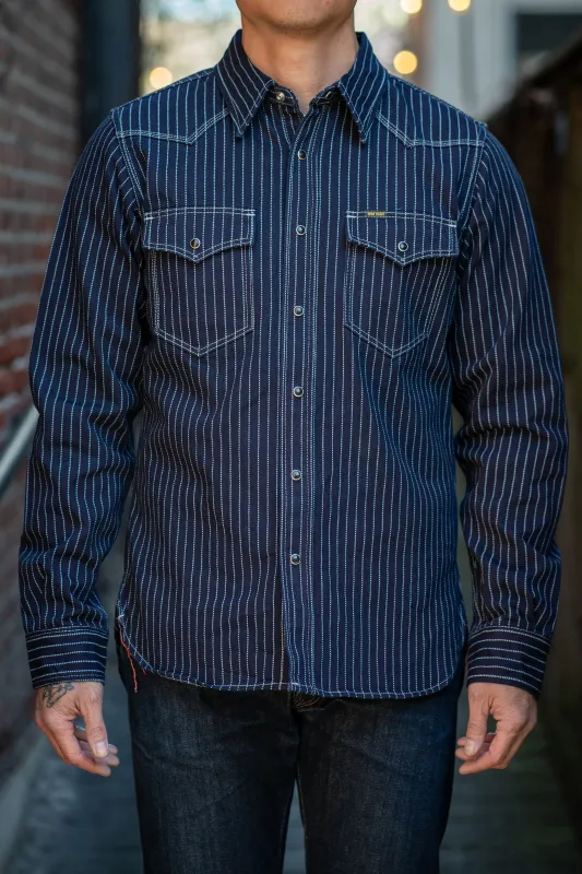 Iron Heart IHSH-62-IND 12oz Wabash Western Shirt - Indigo sold by Franklin and Poe