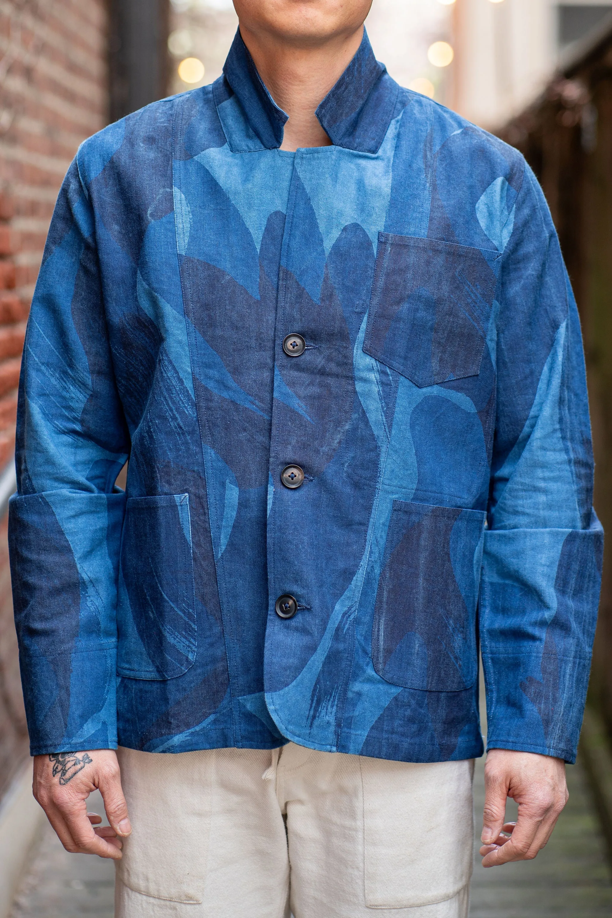 Indi + Ash Study Jacket - Organic Cotton Canvas Paintbrush Camo sold by Franklin and Poe product image thumbnail 4