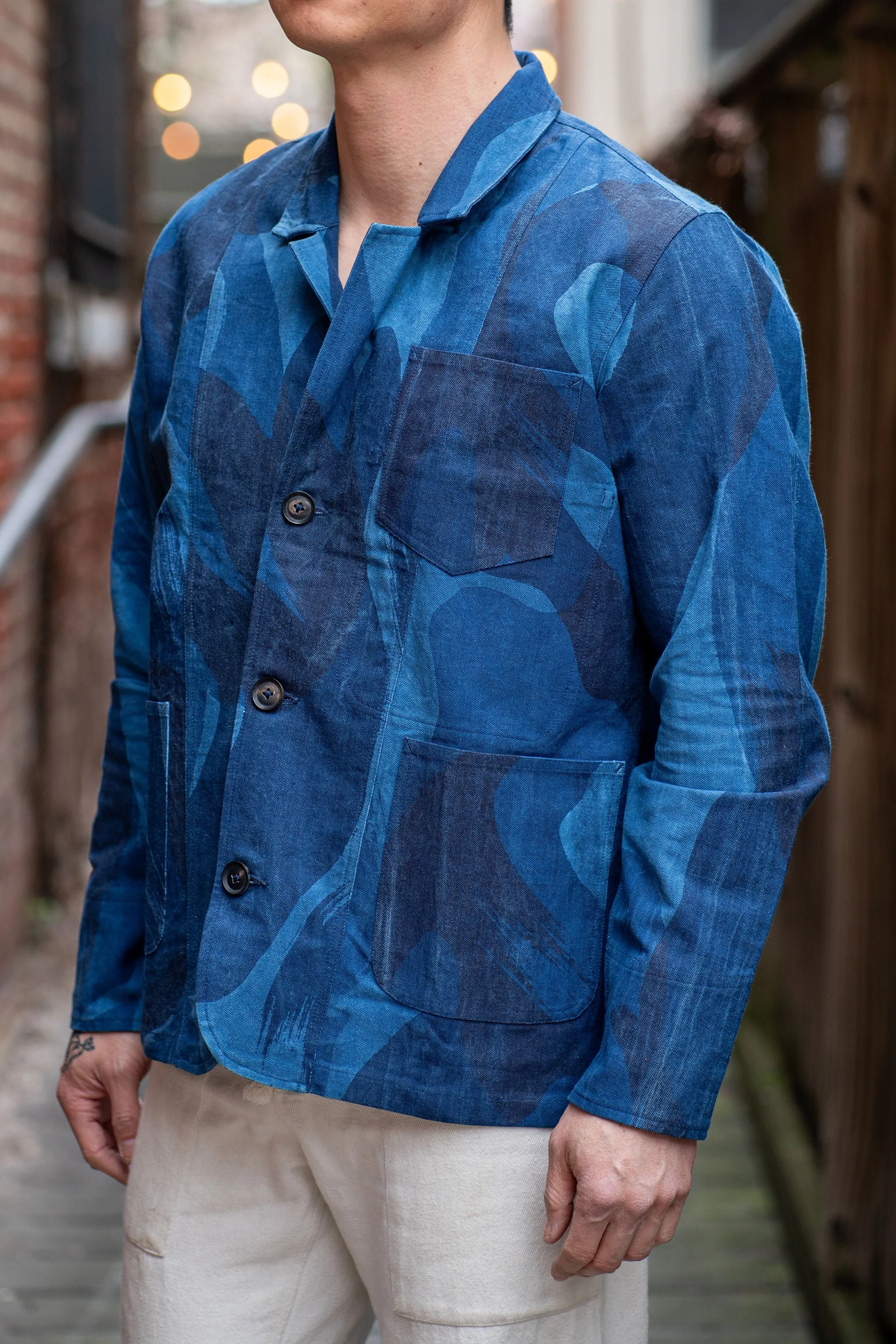 Indi + Ash Study Jacket - Organic Cotton Canvas Paintbrush Camo sold by Franklin and Poe product image thumbnail 2