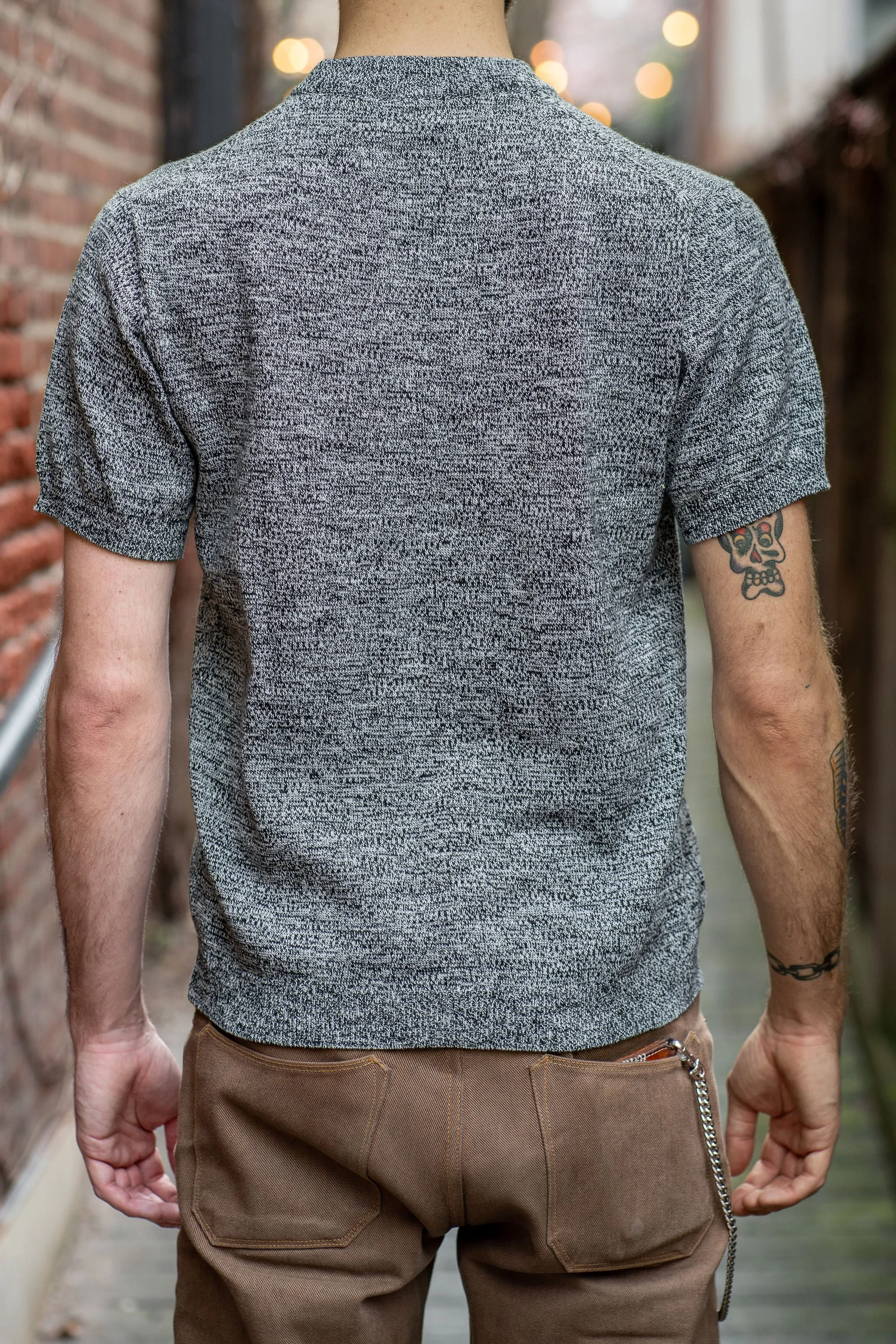 3sixteen Knit T-shirt - Black Marled Yarn sold by Franklin and Poe product image thumbnail 3