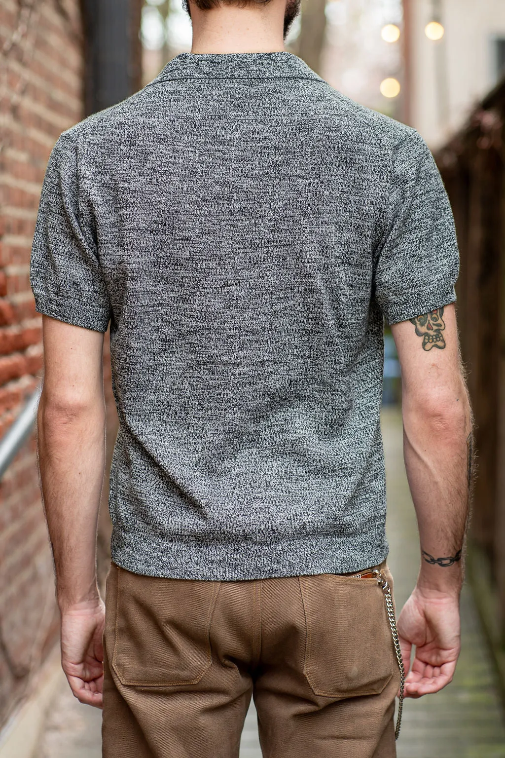 3sixteen Knit Polo - Black Marled Yarn sold by Franklin and Poe product image thumbnail 3