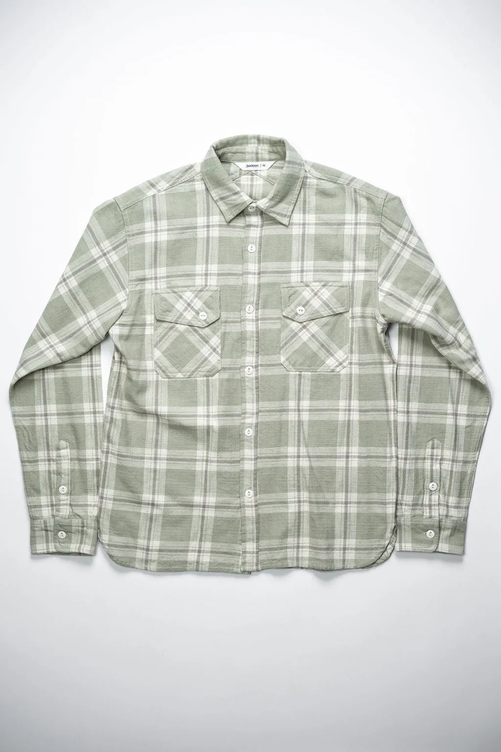 3sixteen Crosscut Flannel - Seafoam Slub Plaid sold by Franklin and Poe product image thumbnail 4