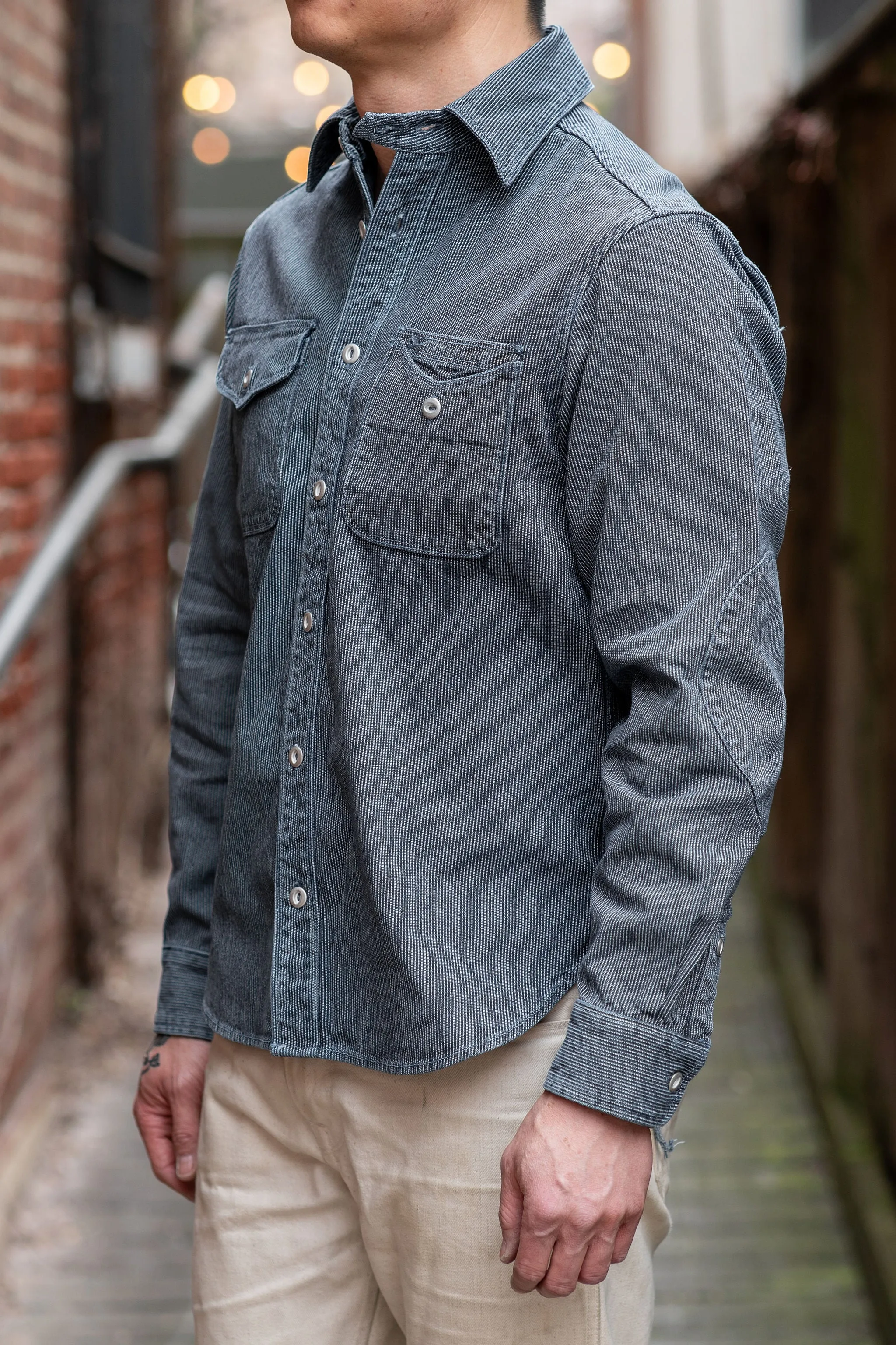 Freenote Cloth Lambert - Stone Washed Stripe sold by Franklin and Poe product image thumbnail 2