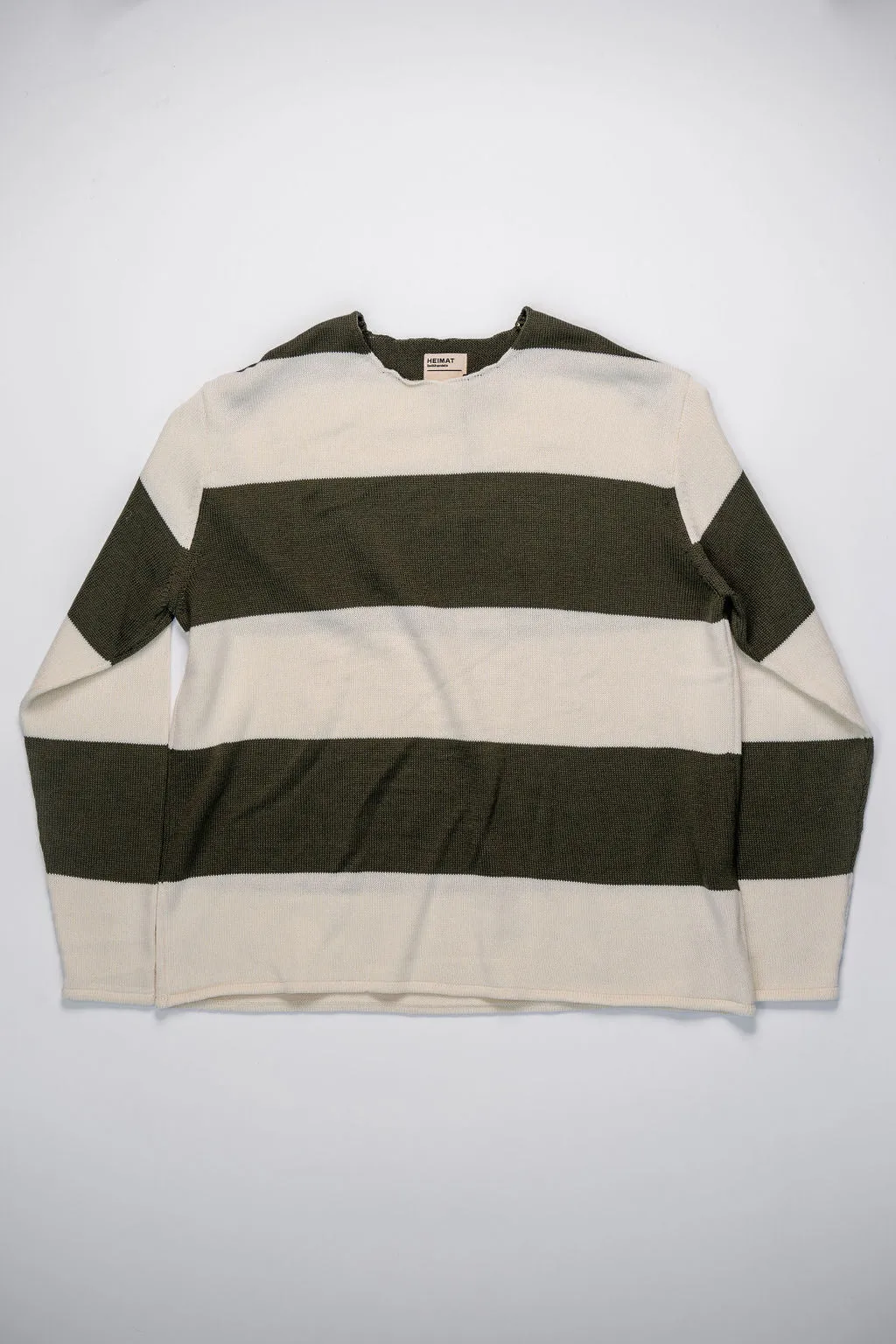 Heimat Textil Rugby Harbor Sweater - Seashell/Military Green sold by Franklin and Poe product image thumbnail 4