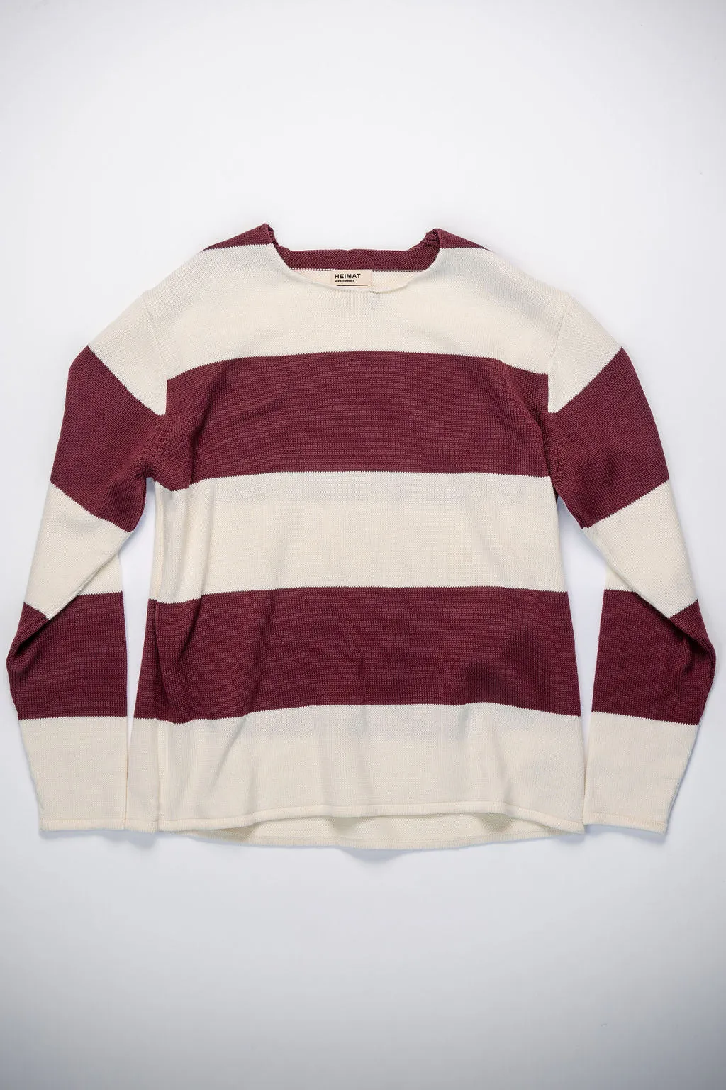 Heimat Textil Rugby Harbor Sweater - Seashell/Burgundy sold by Franklin and Poe product image thumbnail 4