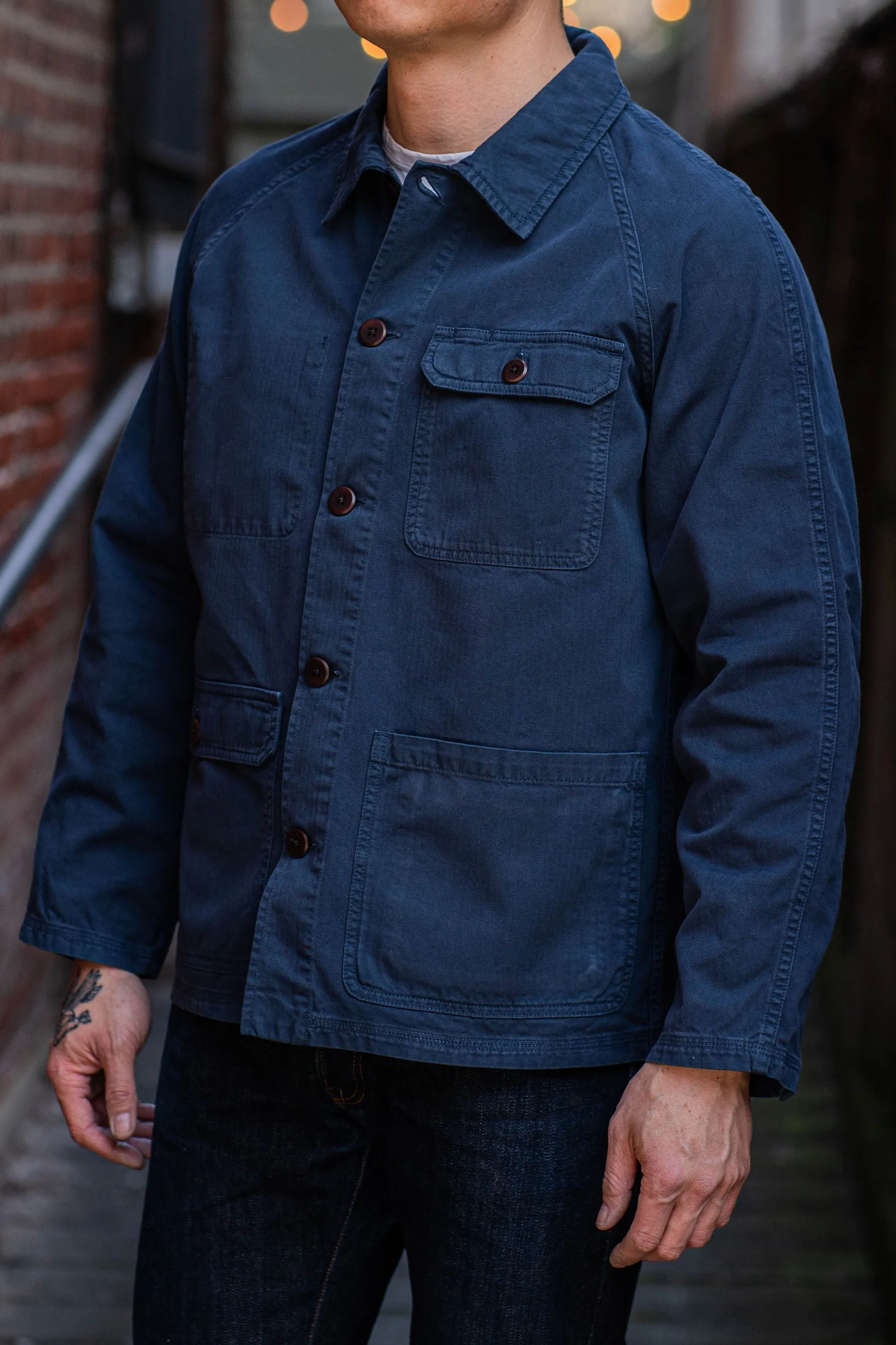 Heimat Textil Journey Coat - Herringbone Ink sold by Franklin and Poe product image thumbnail 2