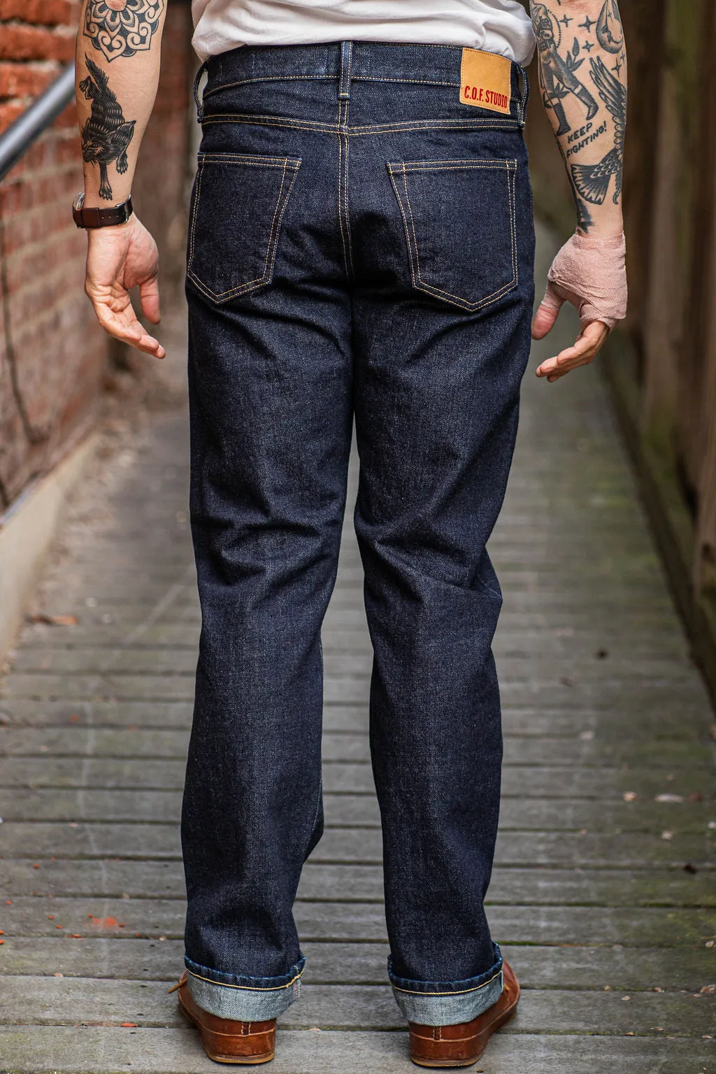 C.O.F. Studio M6 Straight - 15oz Slub Selvedge Rinsed sold by Franklin and Poe product image thumbnail 3