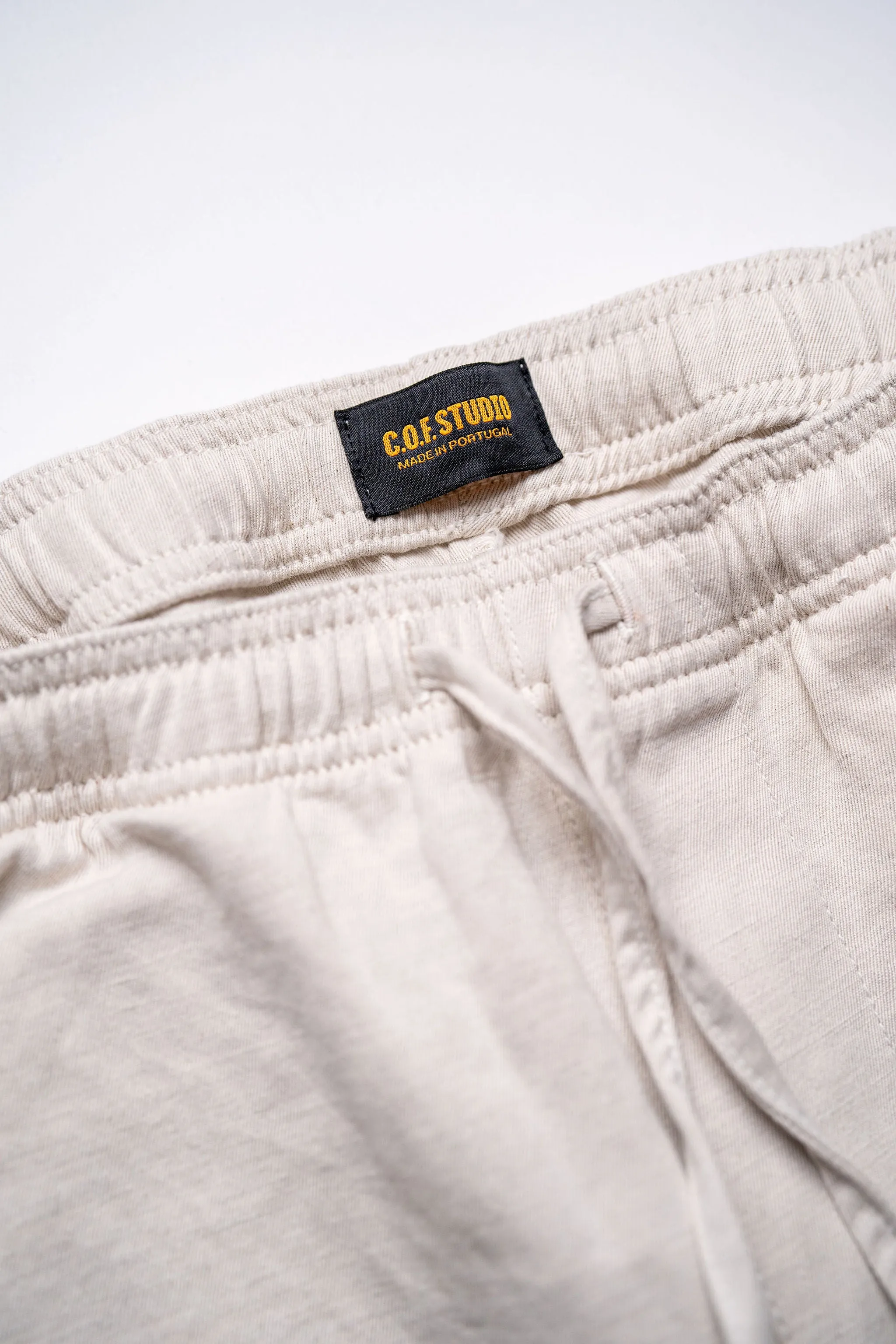 C.O.F. Drawstring Pants - Light Cotton Linen Ecru sold by Franklin and Poe product image thumbnail 5