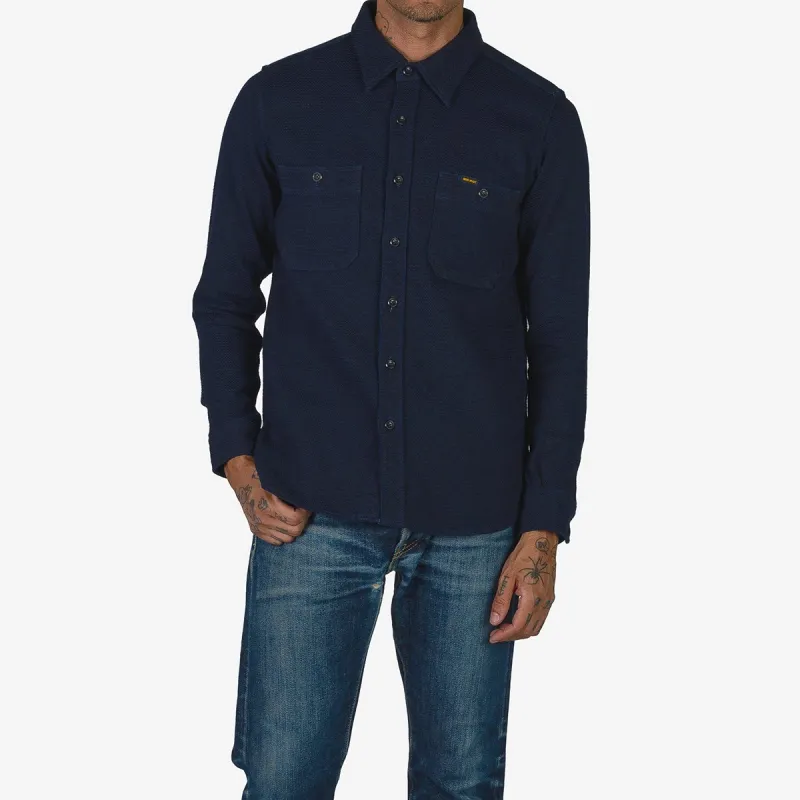 Iron Heart IHSH-380-IND 12oz Dobby Cloth Work Shirt - Indigo sold by Franklin and Poe