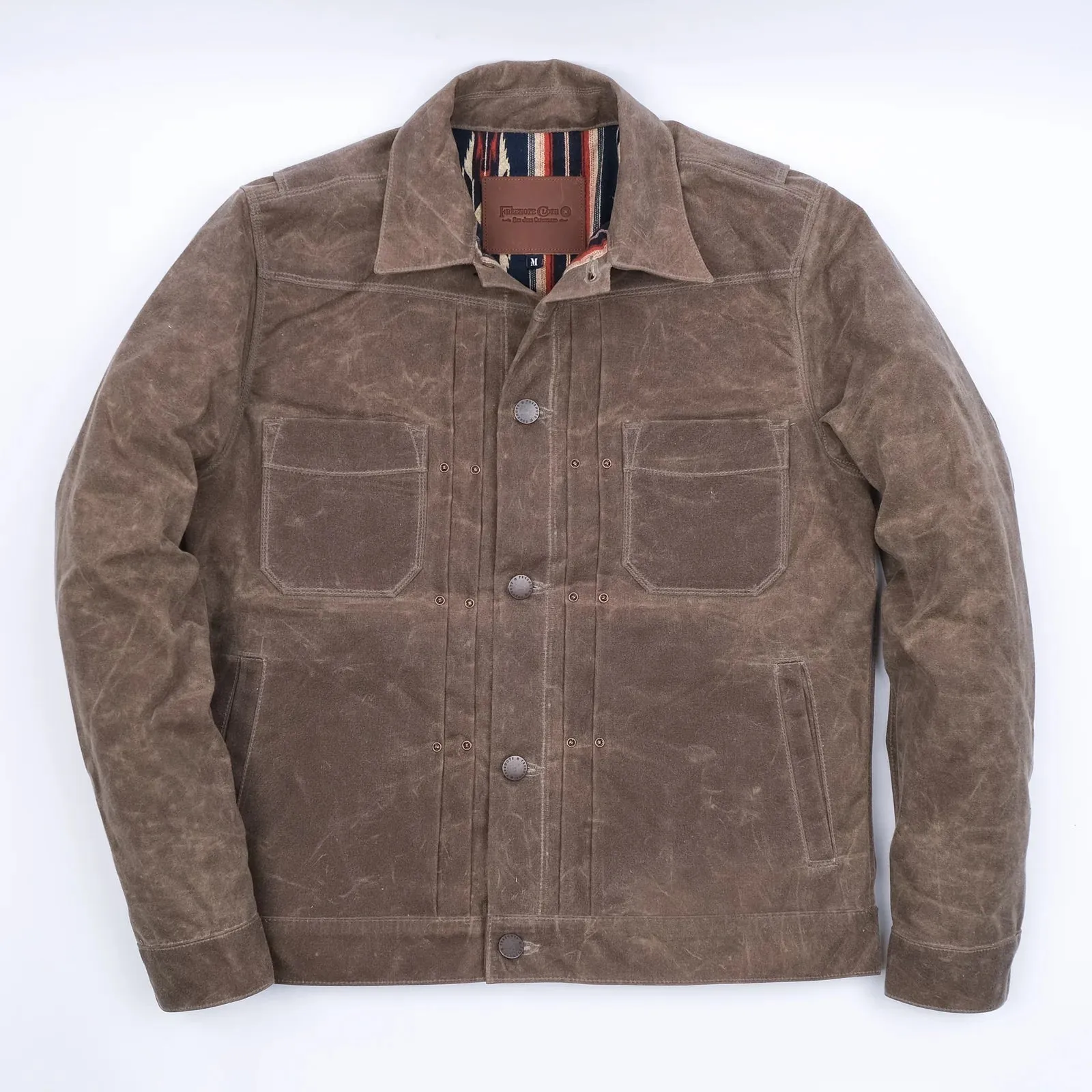 Freenote Cloth Riders Jacket Waxed Canvas - Oak sold by Franklin and Poe product image thumbnail 4