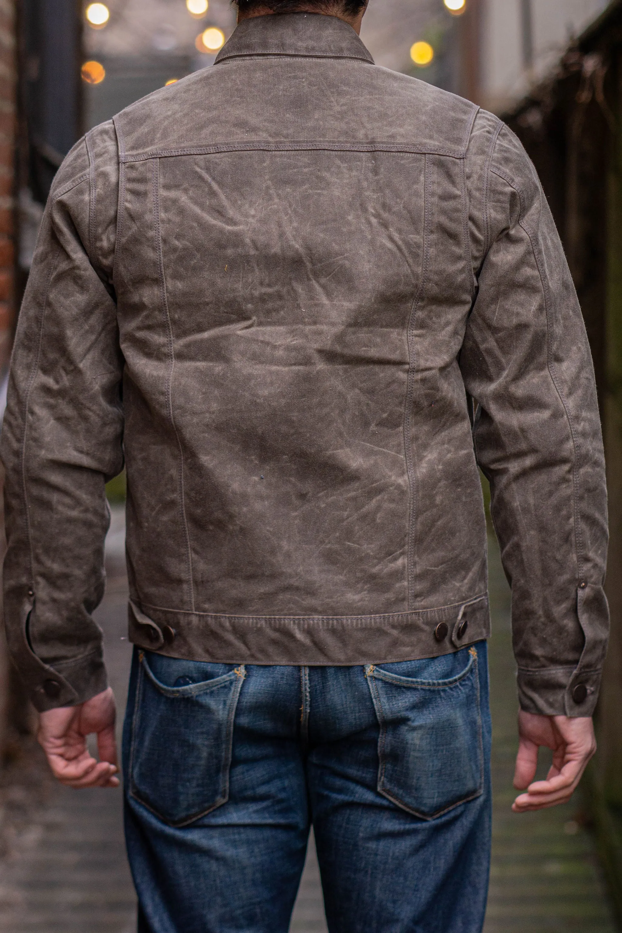 Freenote Cloth Riders Jacket Waxed Canvas - Oak sold by Franklin and Poe product image thumbnail 3