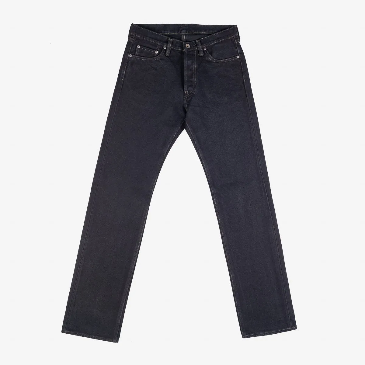 Iron Heart IH-634S-B 21oz Selvedge Denim Straight Cut Jeans - Indigo Overdyed Black sold by Franklin and Poe product image thumbnail 4